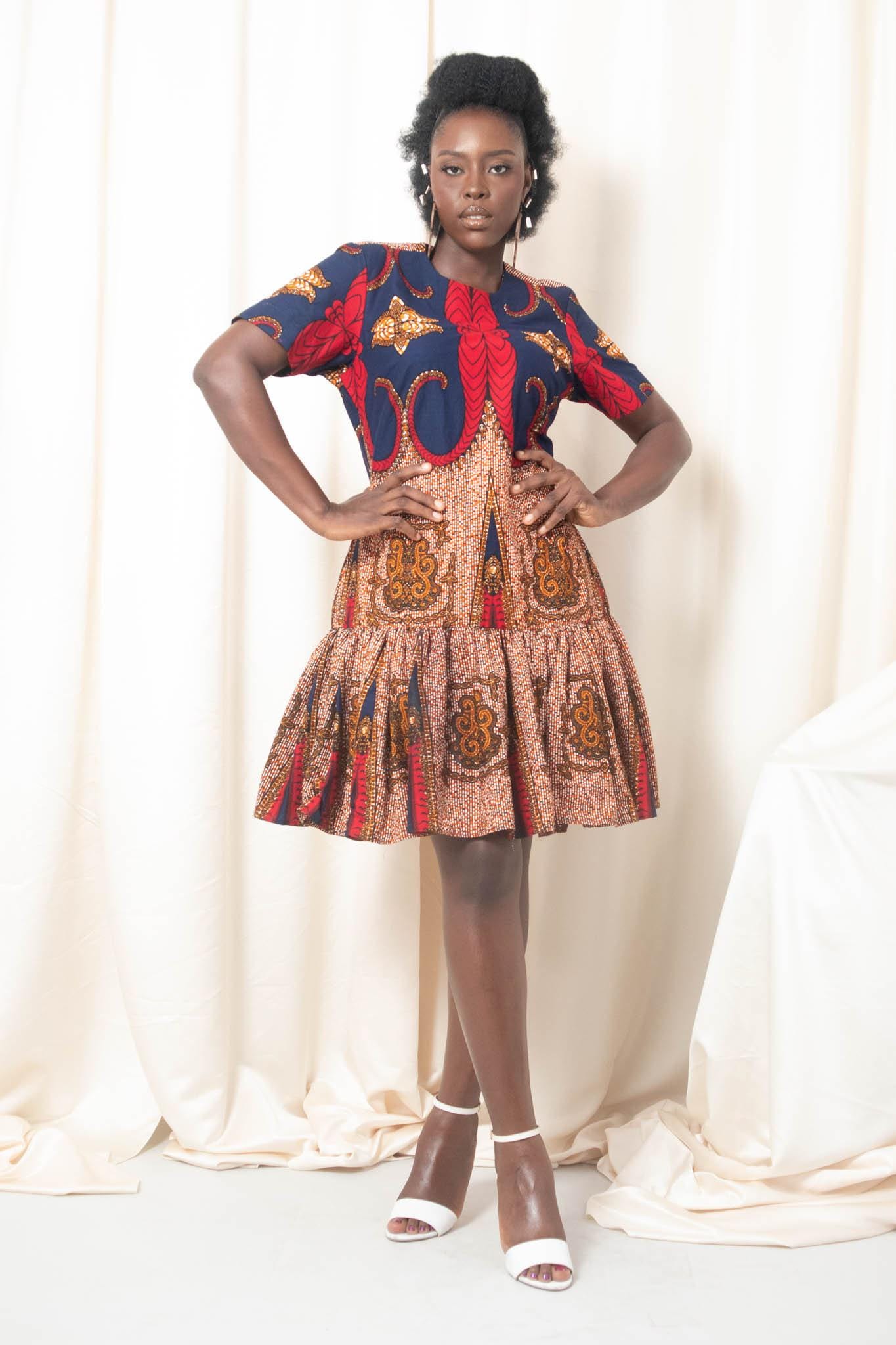 BELUCHI Ankara Mini Shift Dress — women's African print clothing by Naborhi
