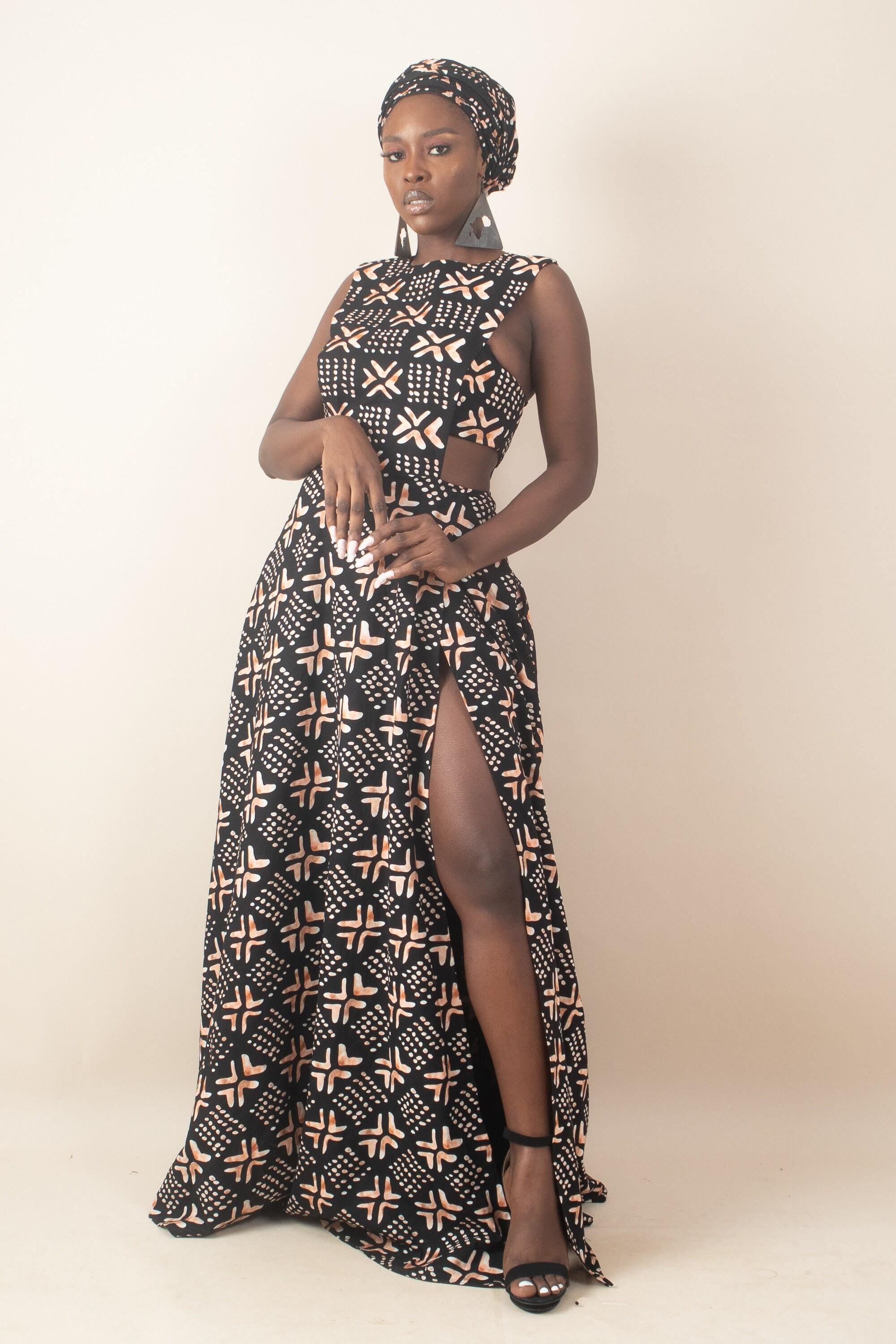 Sample: ALUNA Ankara Maxi Dress - Women (Size UK 10) — women's African print clothing by Naborhi
