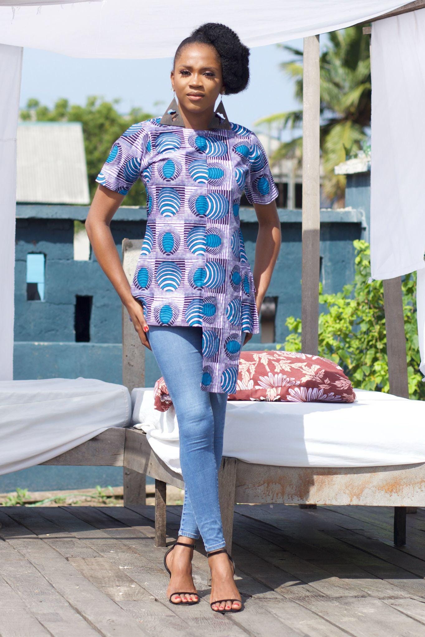 AYE Ankara Hi Low Top — African print top by Naborhi