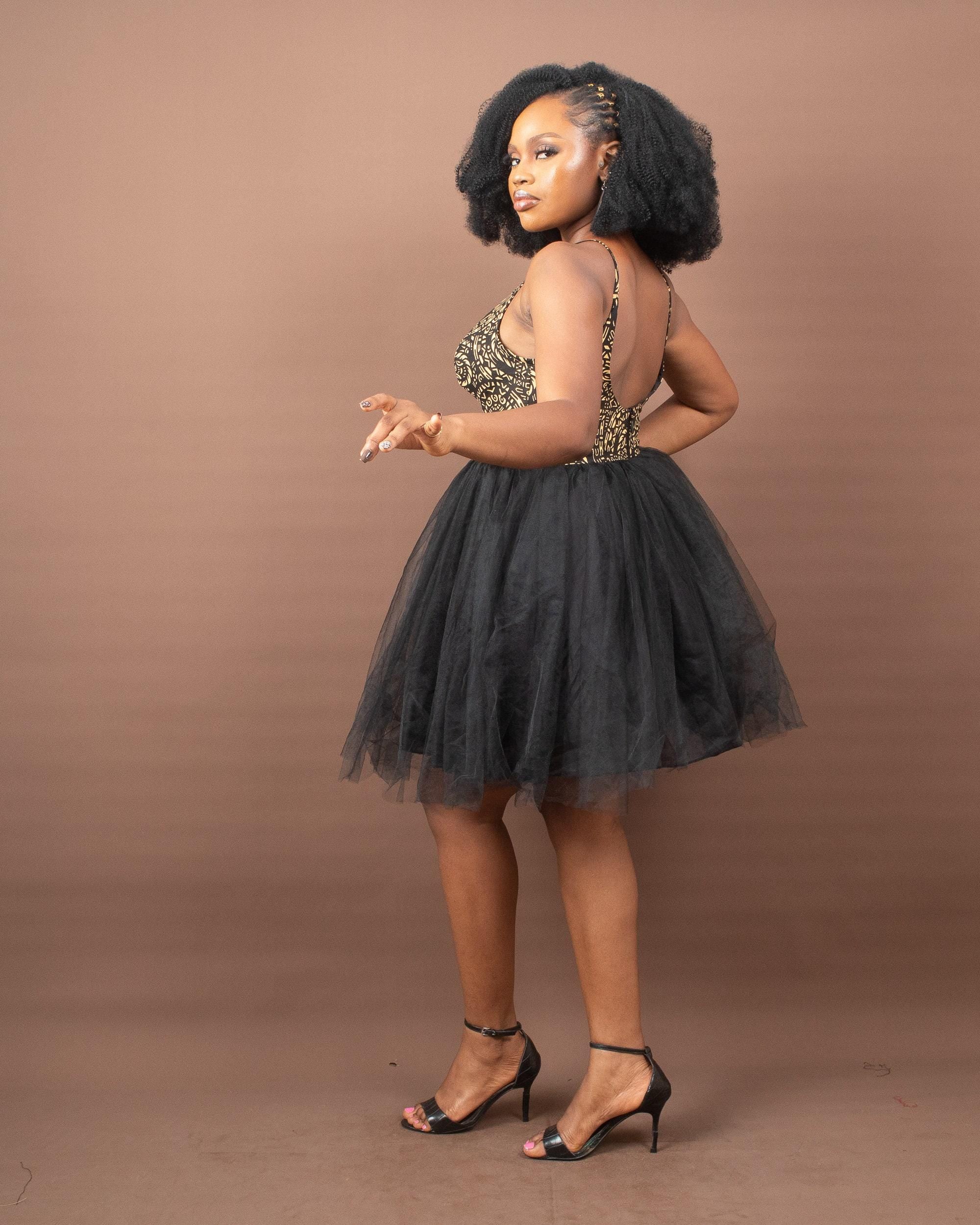 Sample: GBEMI Ankara Mini Dress - Women (Size UK 10) — women's African print clothing by Naborhi