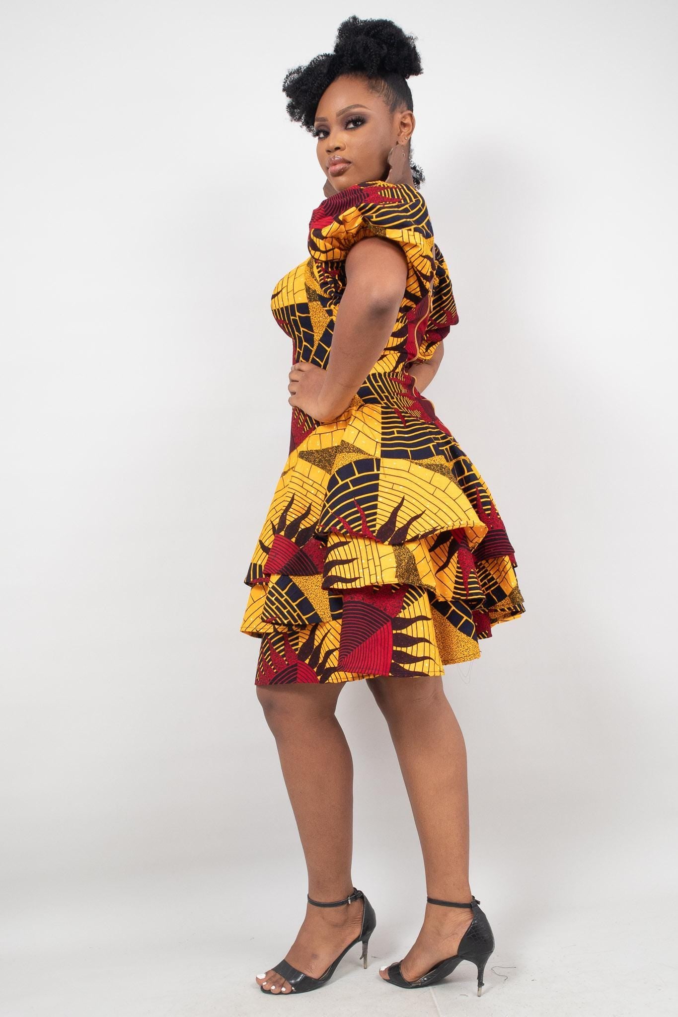 Sample: KEONDRA Ankara Maxi Dress - Women (Size UK 10) — women's African print clothing by Naborhi