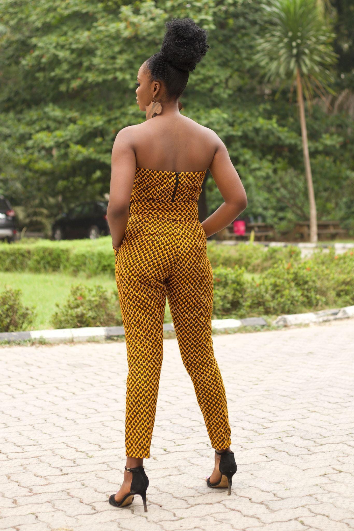 TAJU Ankara Strapless Crop Top — Naborhi African print collection