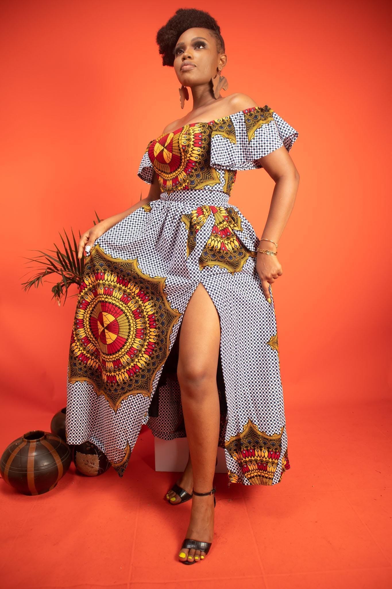 Sample: KEASHA Ankara Maxi Skirt - Women (Size UK 10) — African print skirt by Naborhi