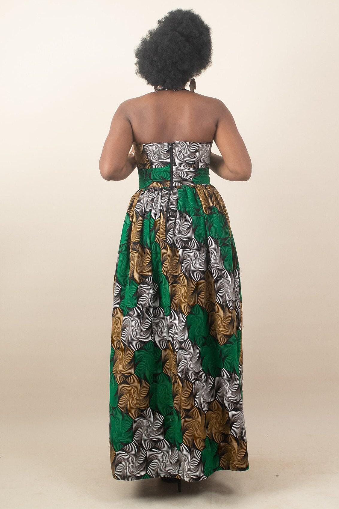 Sample: KIKE Ankara Maxi Dress - Women (Size UK 10) — made to order African print dress | Naborhi