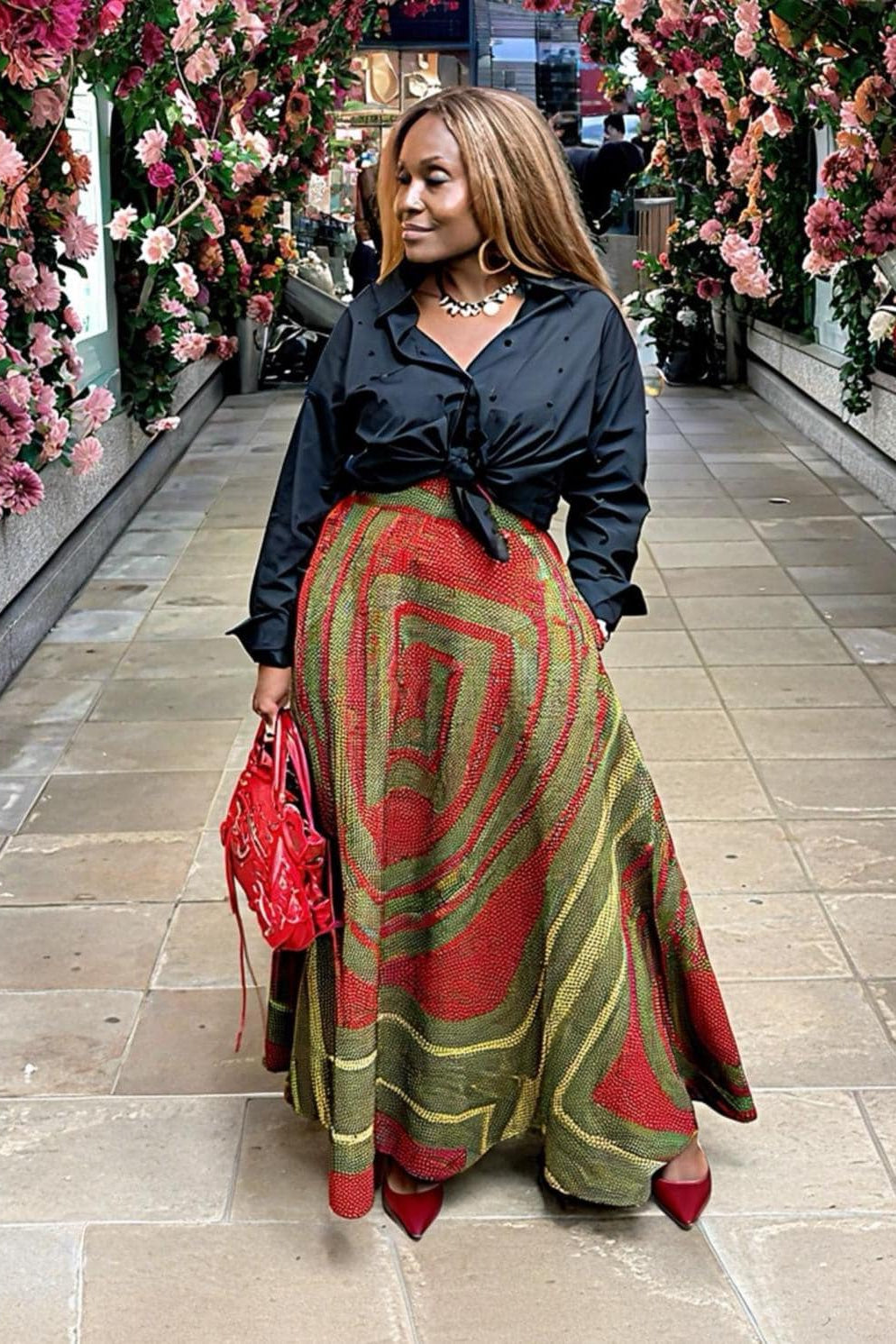 ALERO Ankara Flared Maxi Skirt — made to order African print skirt | Naborhi
