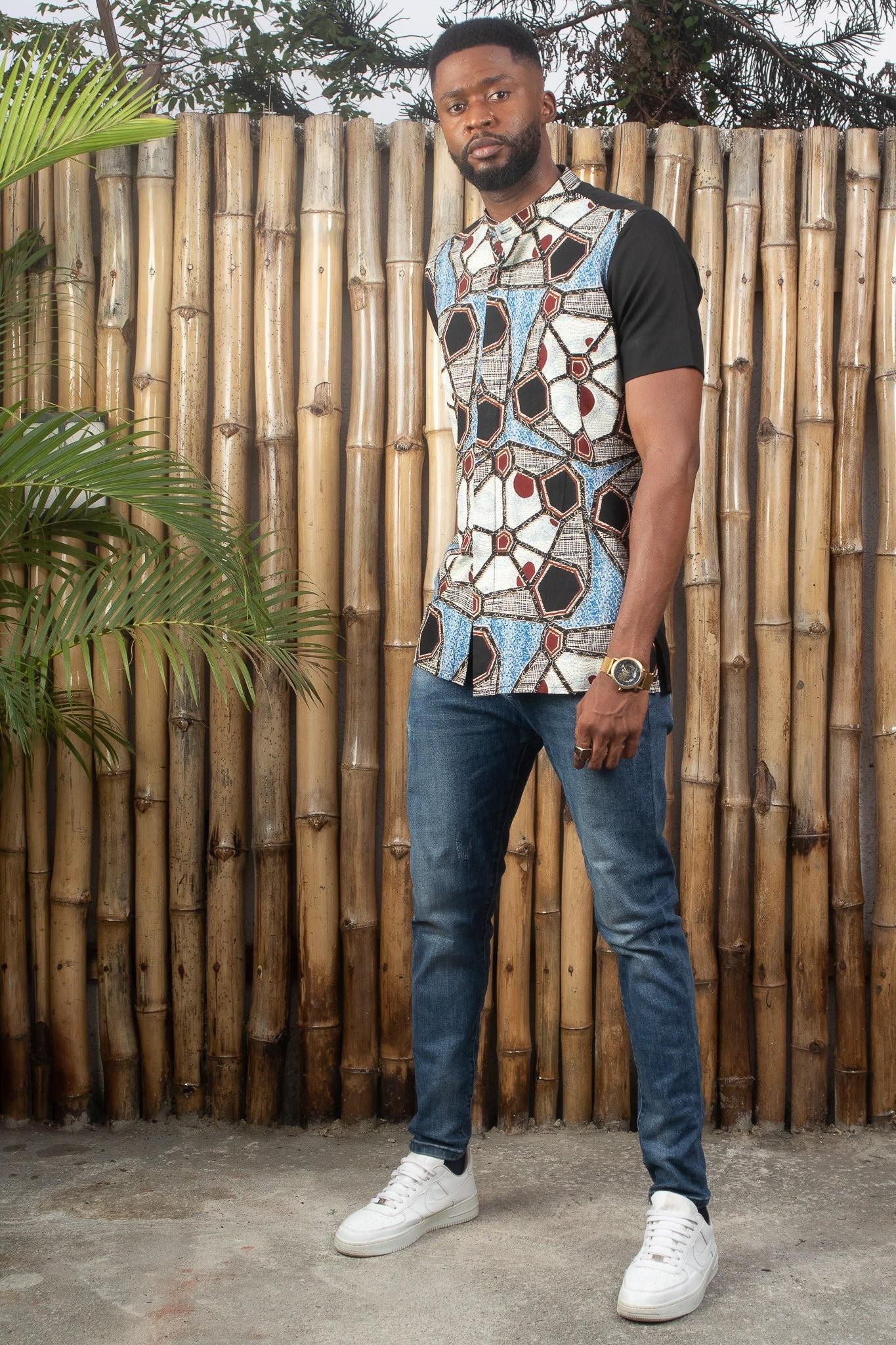 JUWON Ankara Shirt — African print shirt by Naborhi