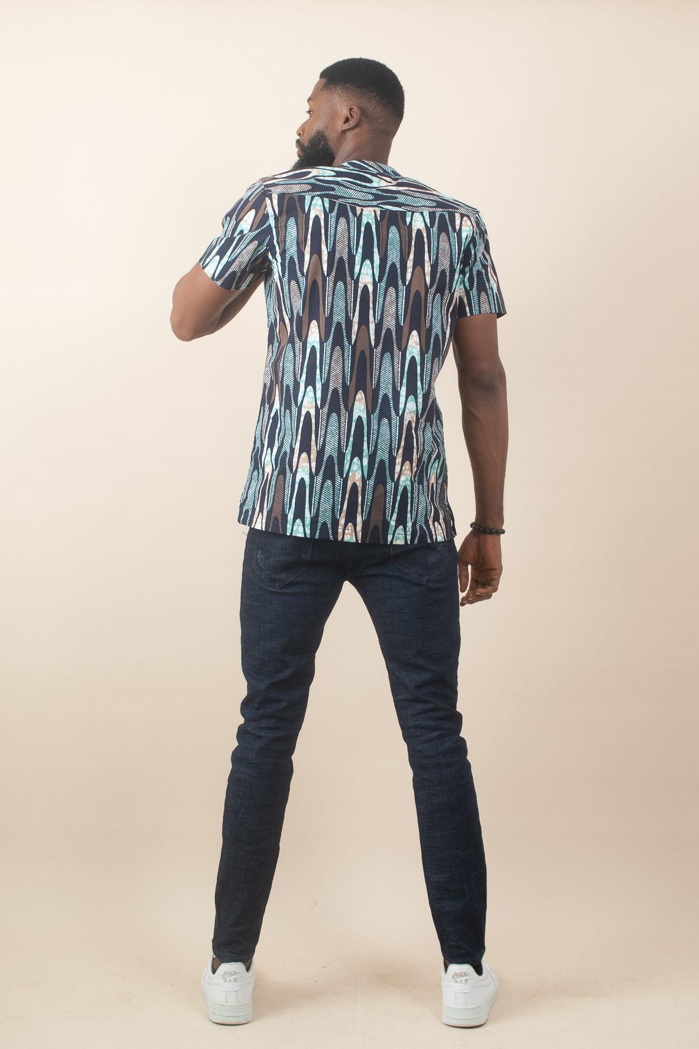 ADUNNI Ankara Shirt — men's African print clothing by Naborhi
