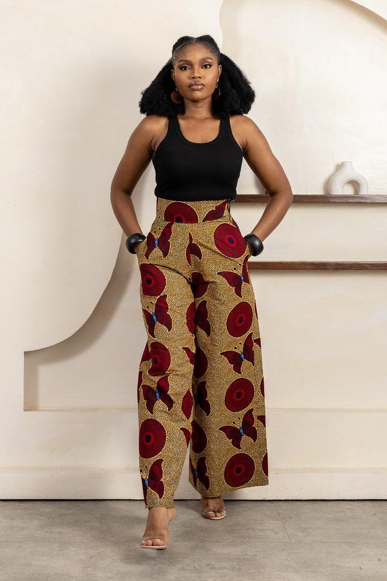 DEINA Ankara Palazzo Trousers — African print trouser by Naborhi