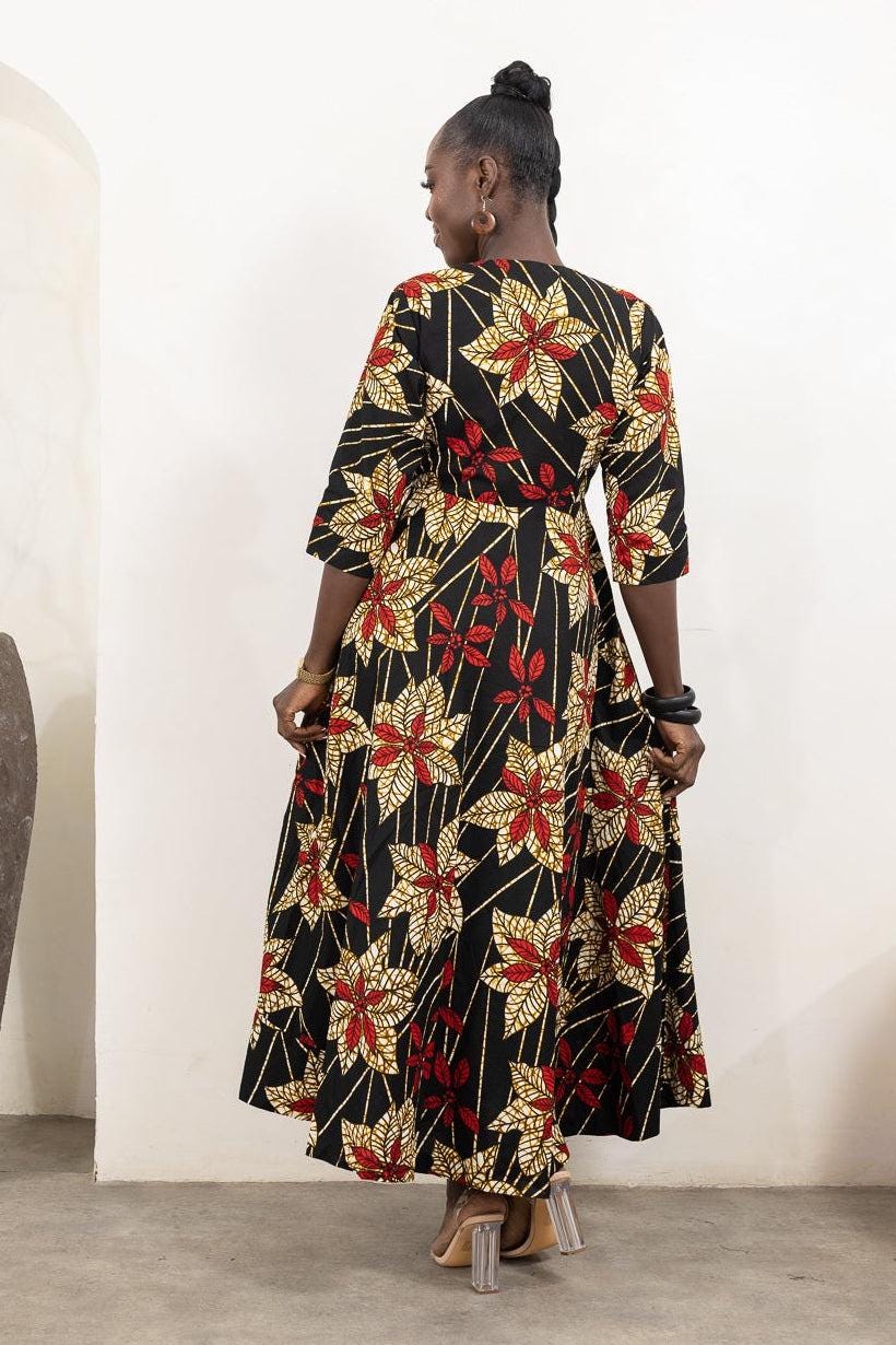 ZENE Ankara Midaxi Dress — women's African print clothing by Naborhi