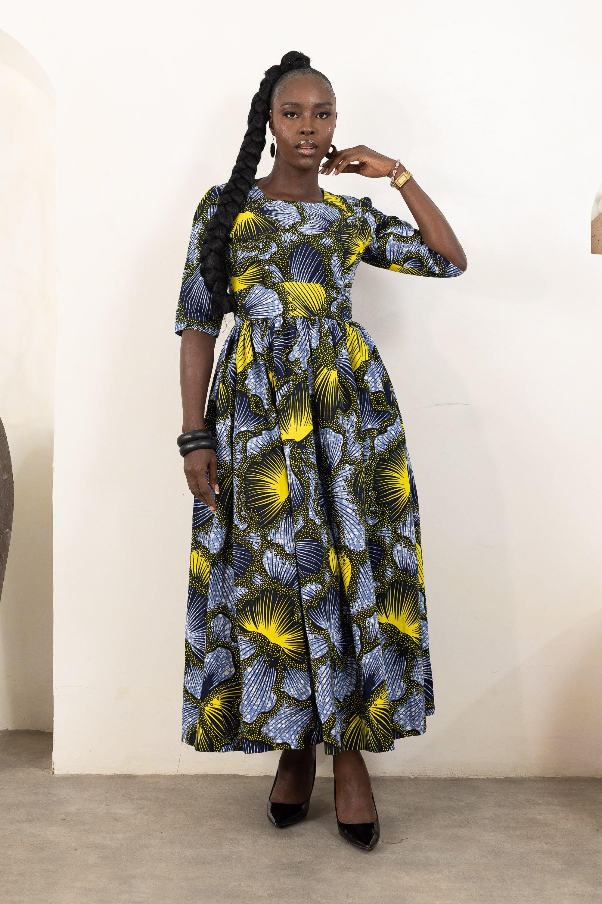 ALALI Ankara Midi Dress — African print dress by Naborhi