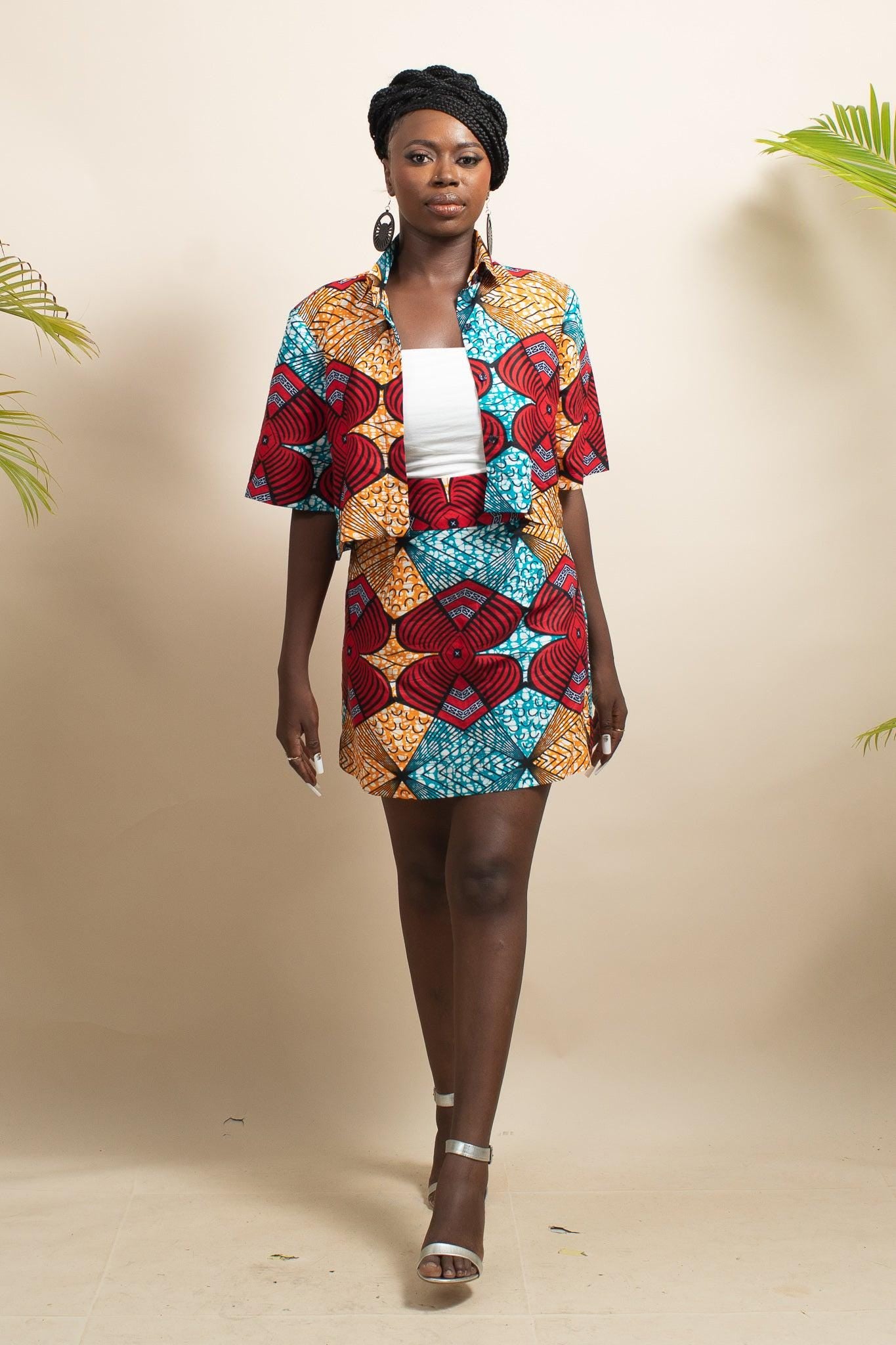TARIERE Ankara Crop Shirt — women's African print clothing by Naborhi