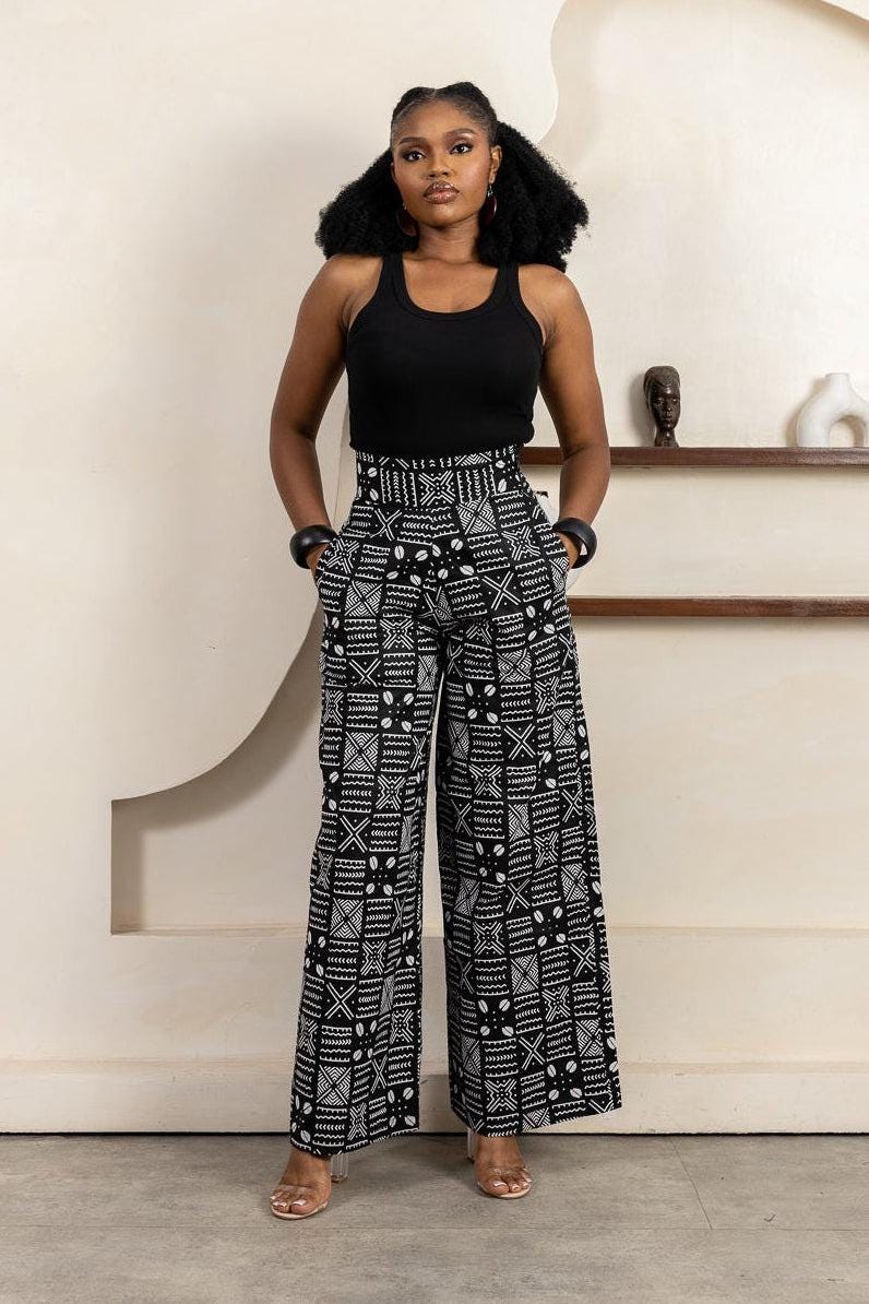 ARIYO Ankara Palazzo Trousers — women's African print clothing by Naborhi