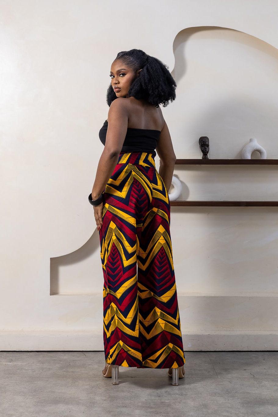 NKEM Ankara Palazzo Trousers — women's African print clothing by Naborhi