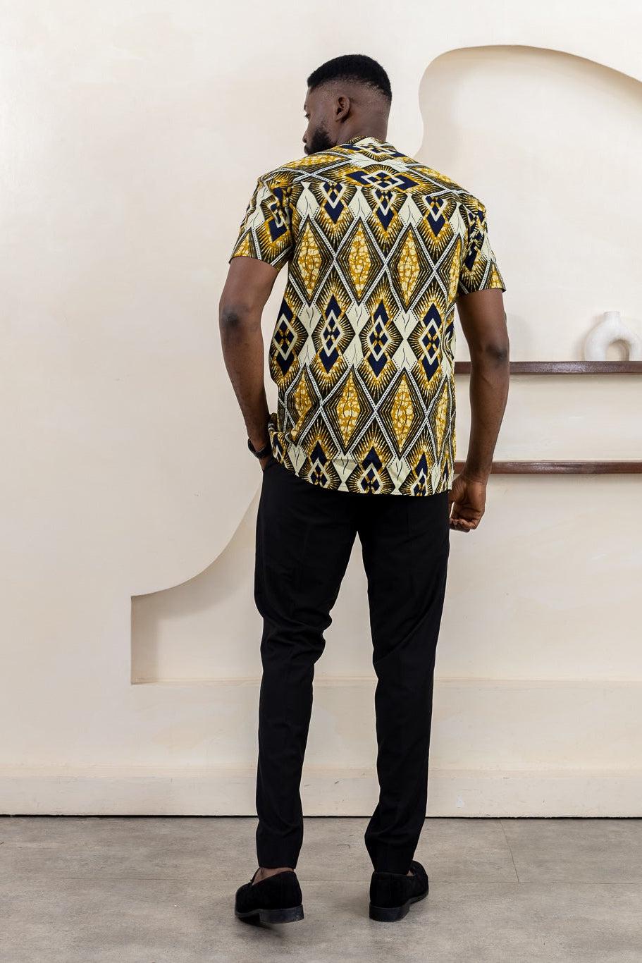 DABIRA Short SleeveAnkara Shirt — men's African print clothing by Naborhi
