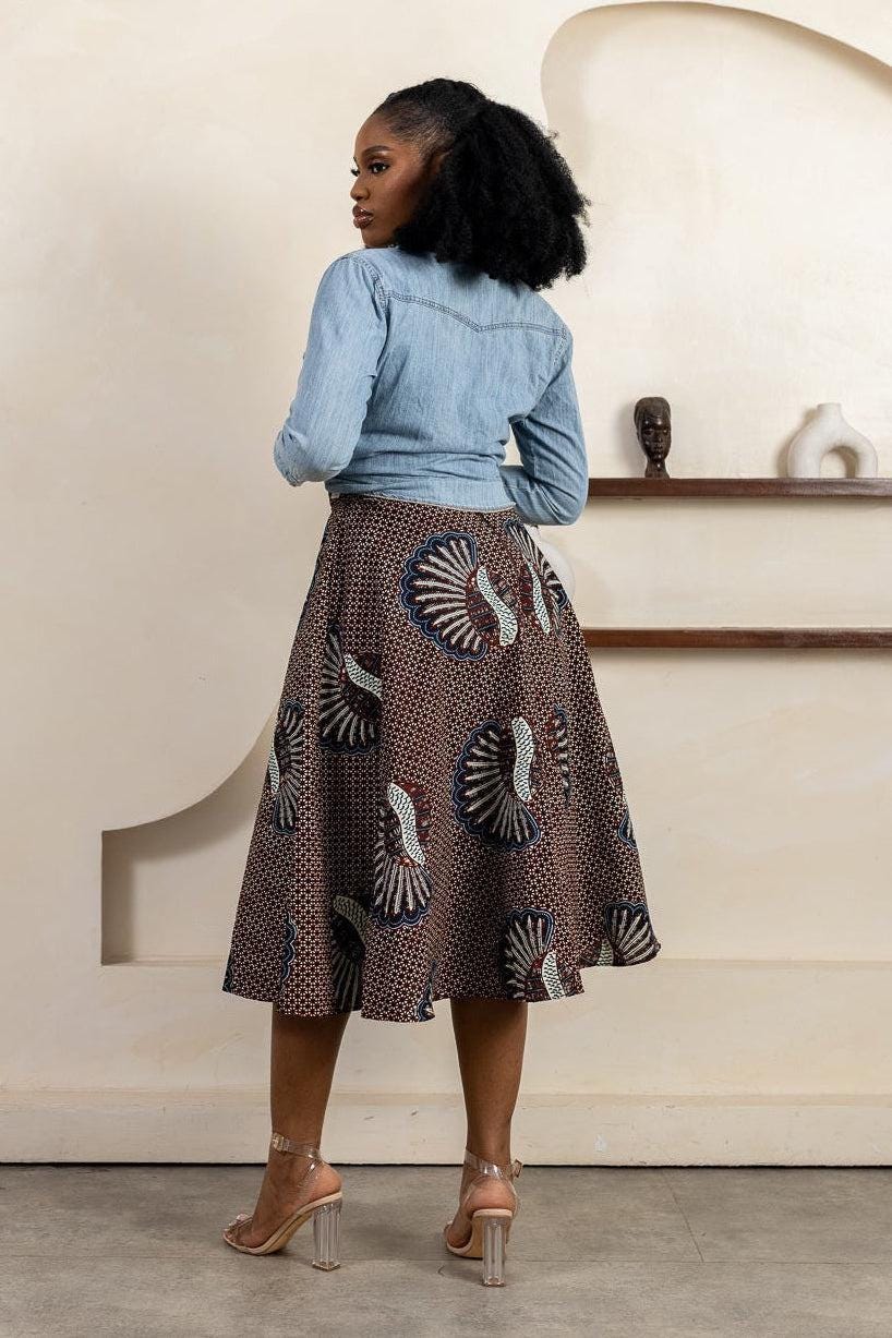 LOLIA Ankara Midi Skirt — Naborhi African print collection