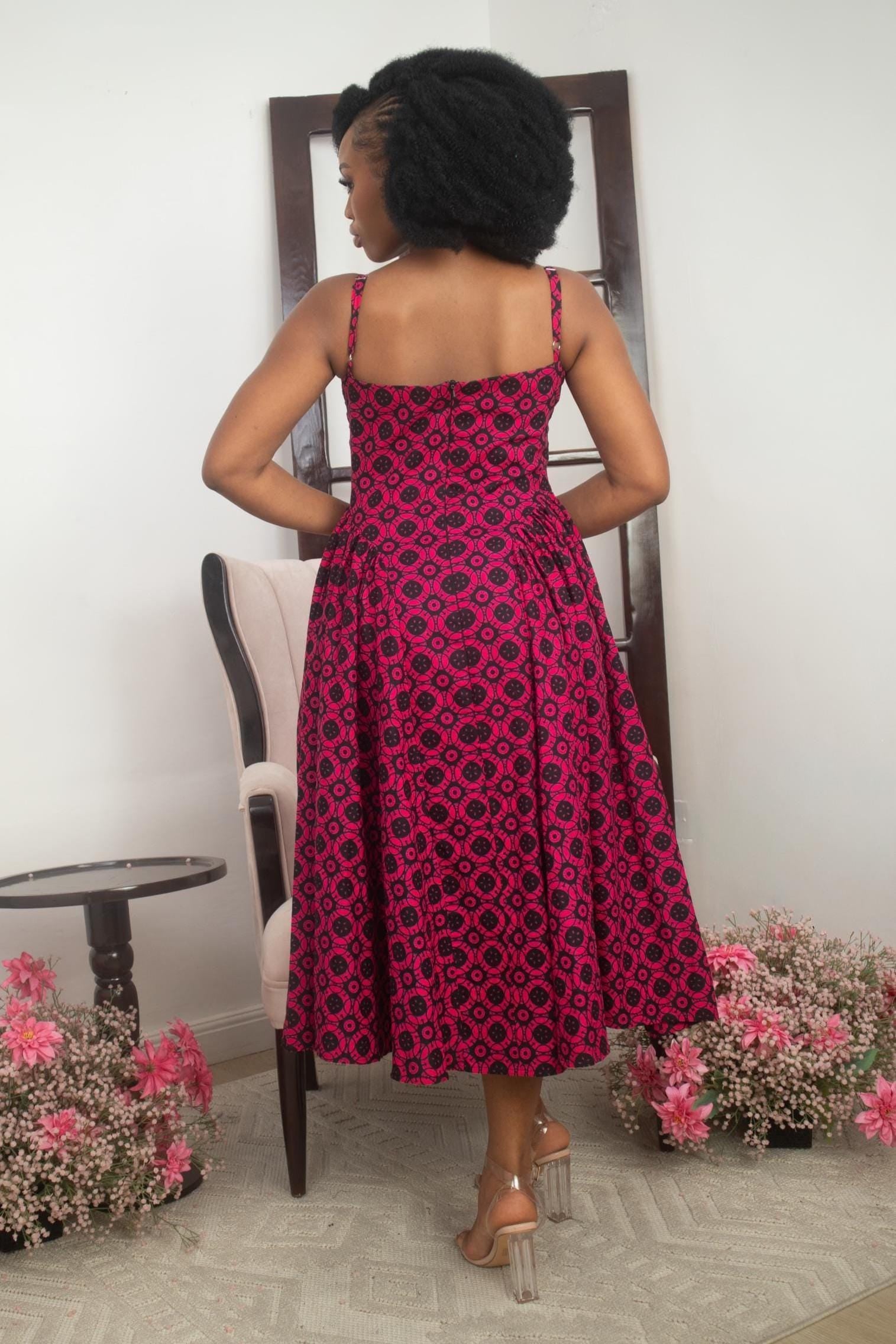 KEYAH Ankara Midi Dress — Naborhi African print collection