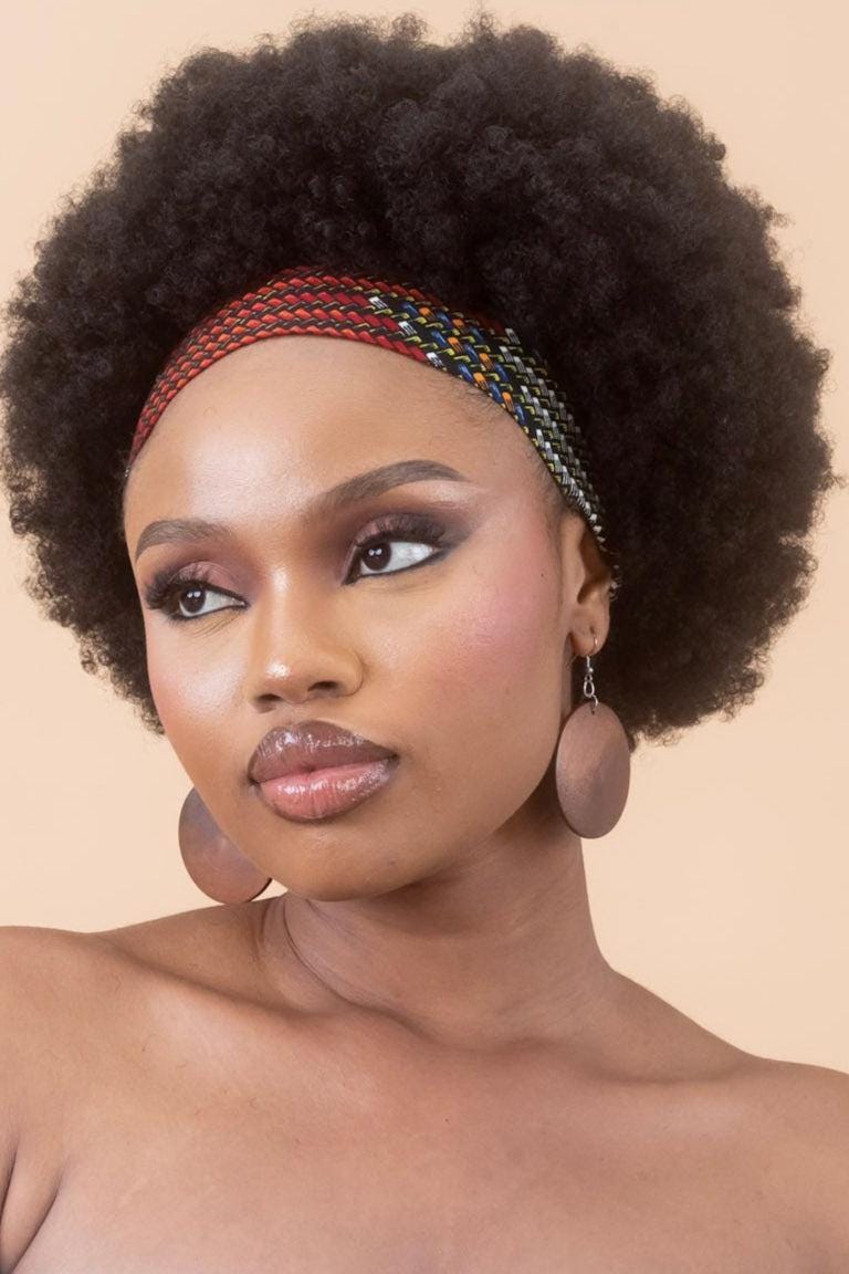 DELE Ankara Classic Headband detail — handcrafted in Nigeria by Naborhi