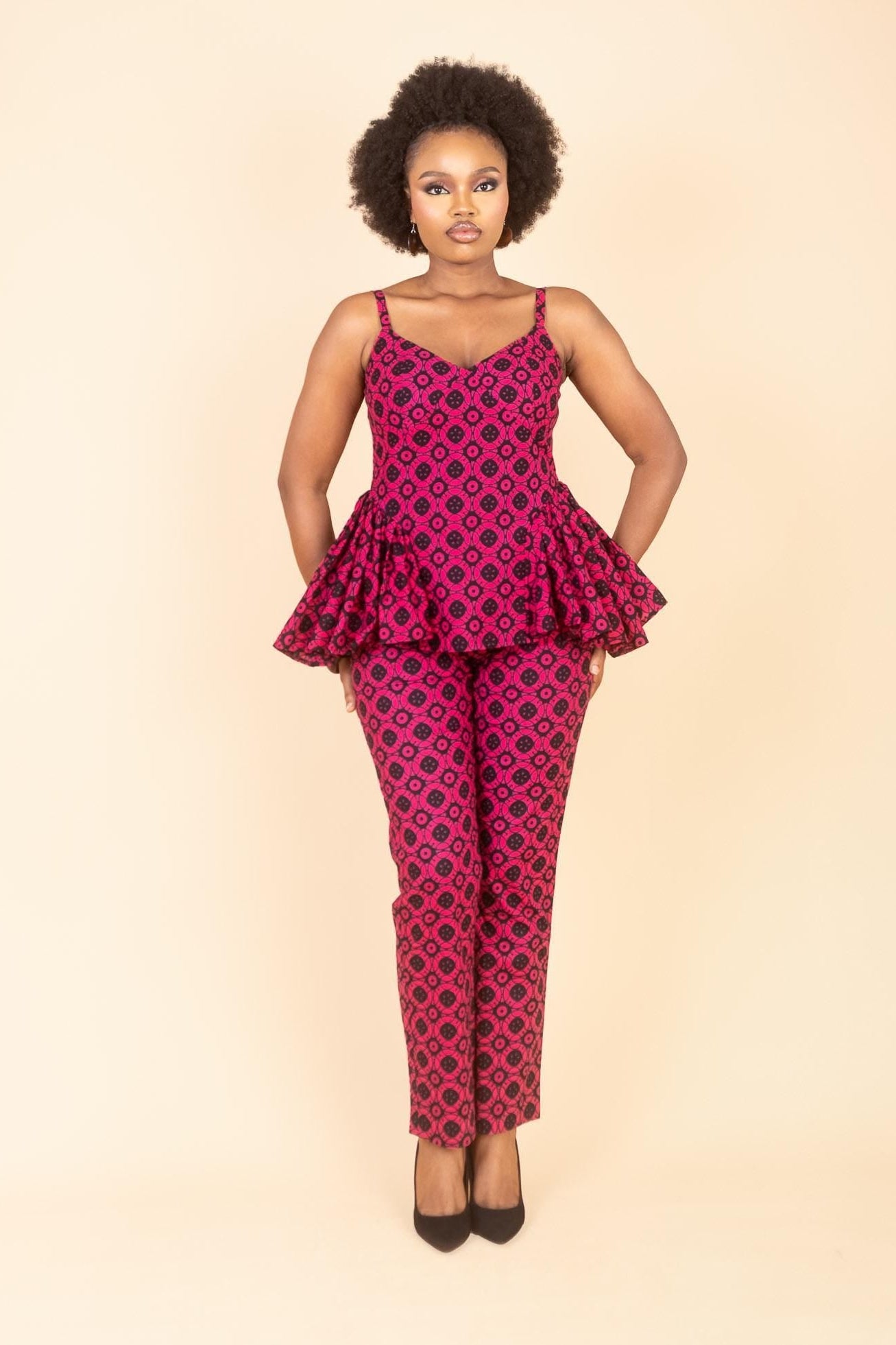 KEYAH Ankara Slim Fit Trousers — African print trouser by Naborhi