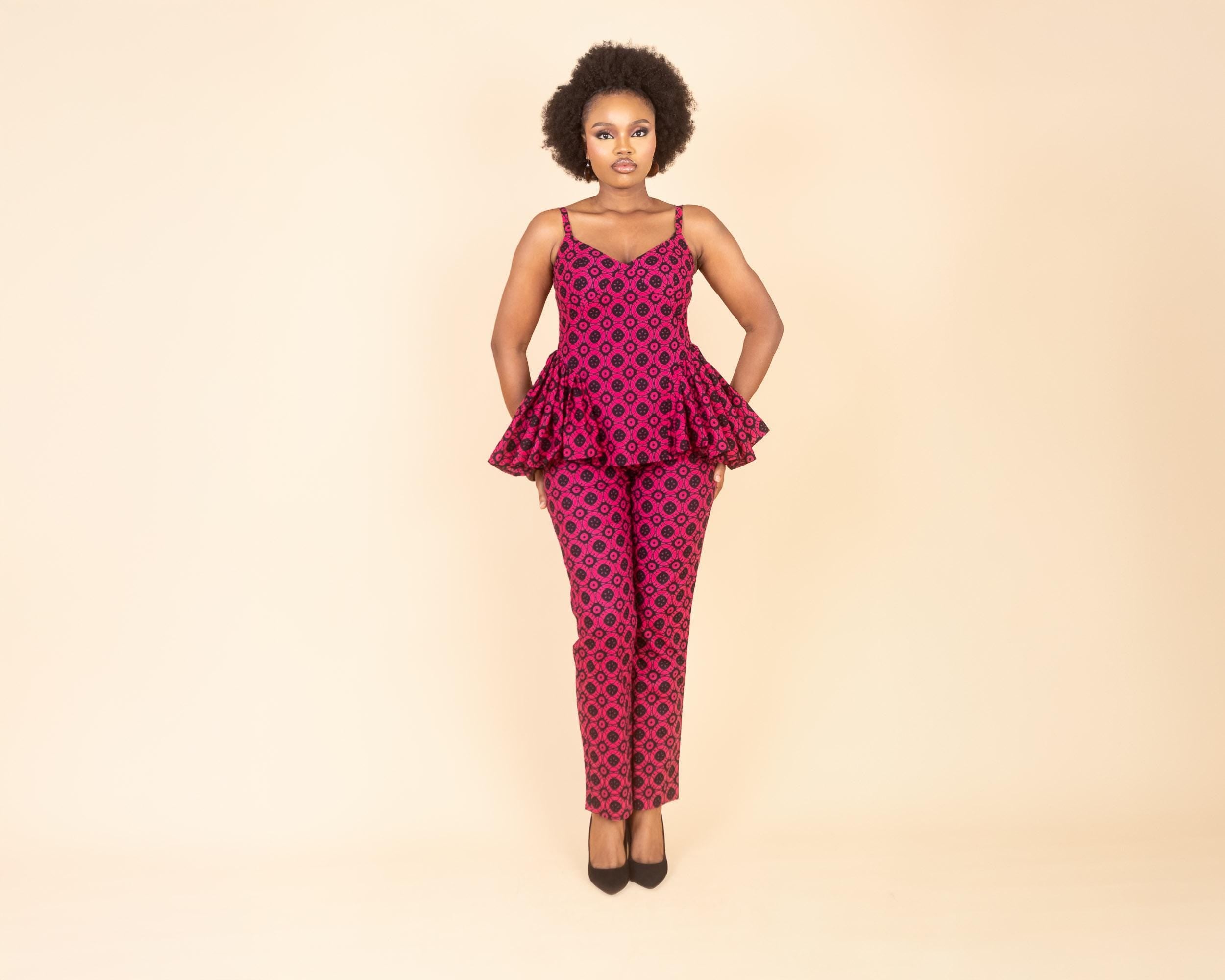 KEYAH Ankara Slim Fit Trousers — African print trouser by Naborhi