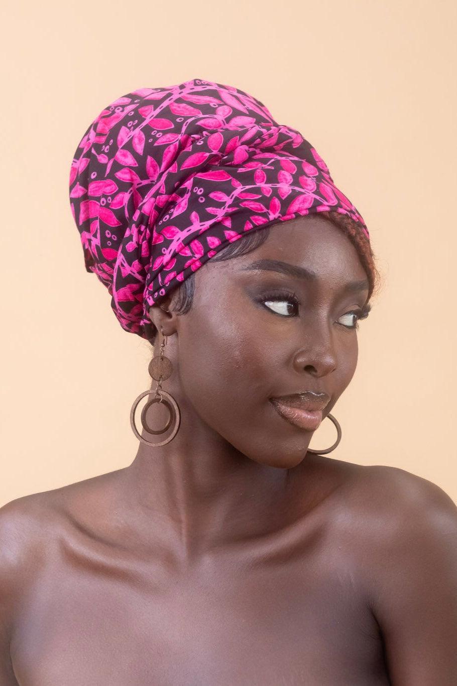 EWA Ankara Head Wrap detail — handcrafted in Nigeria by Naborhi