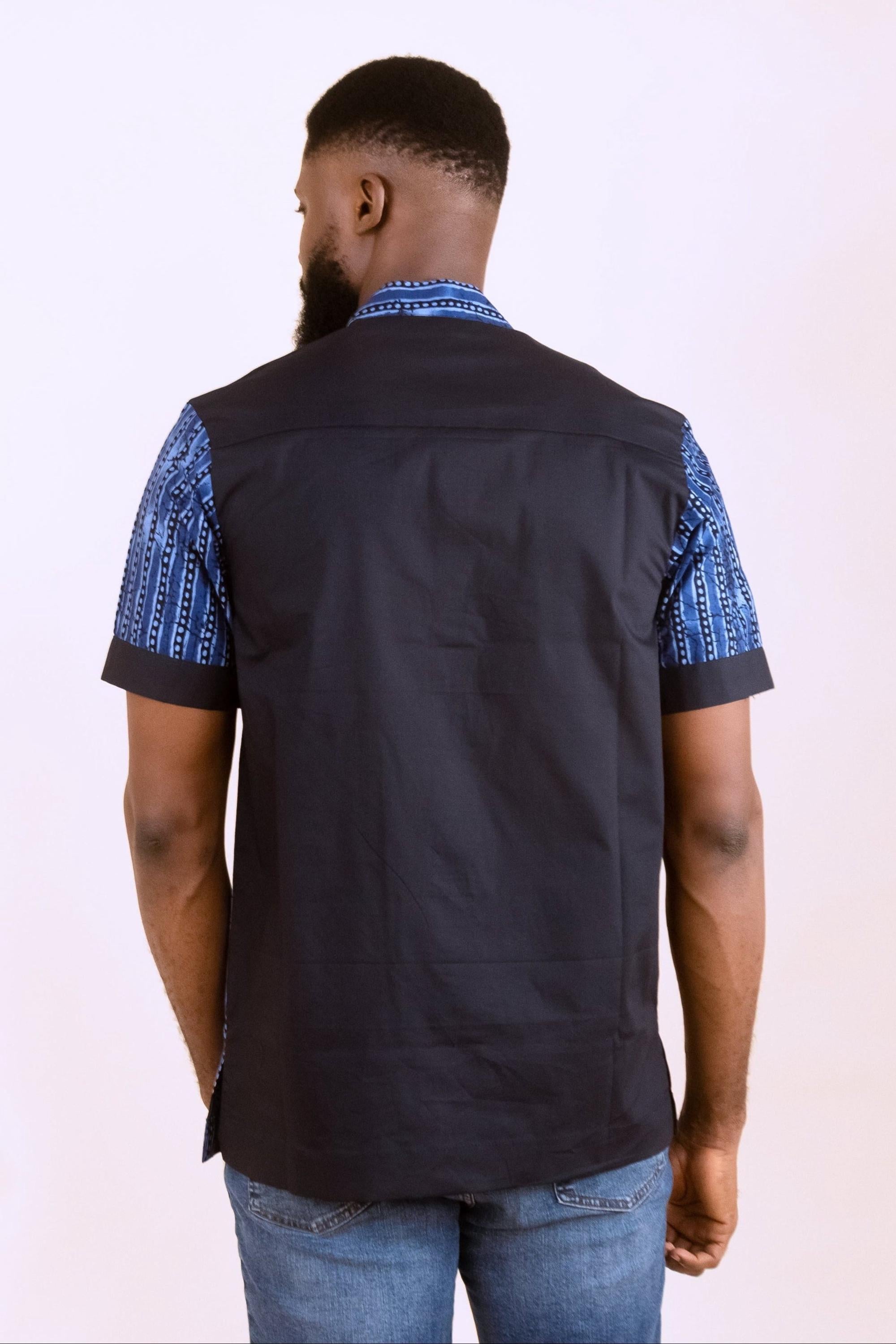 KAYO Ankara Shirt detail — handcrafted in Nigeria by Naborhi