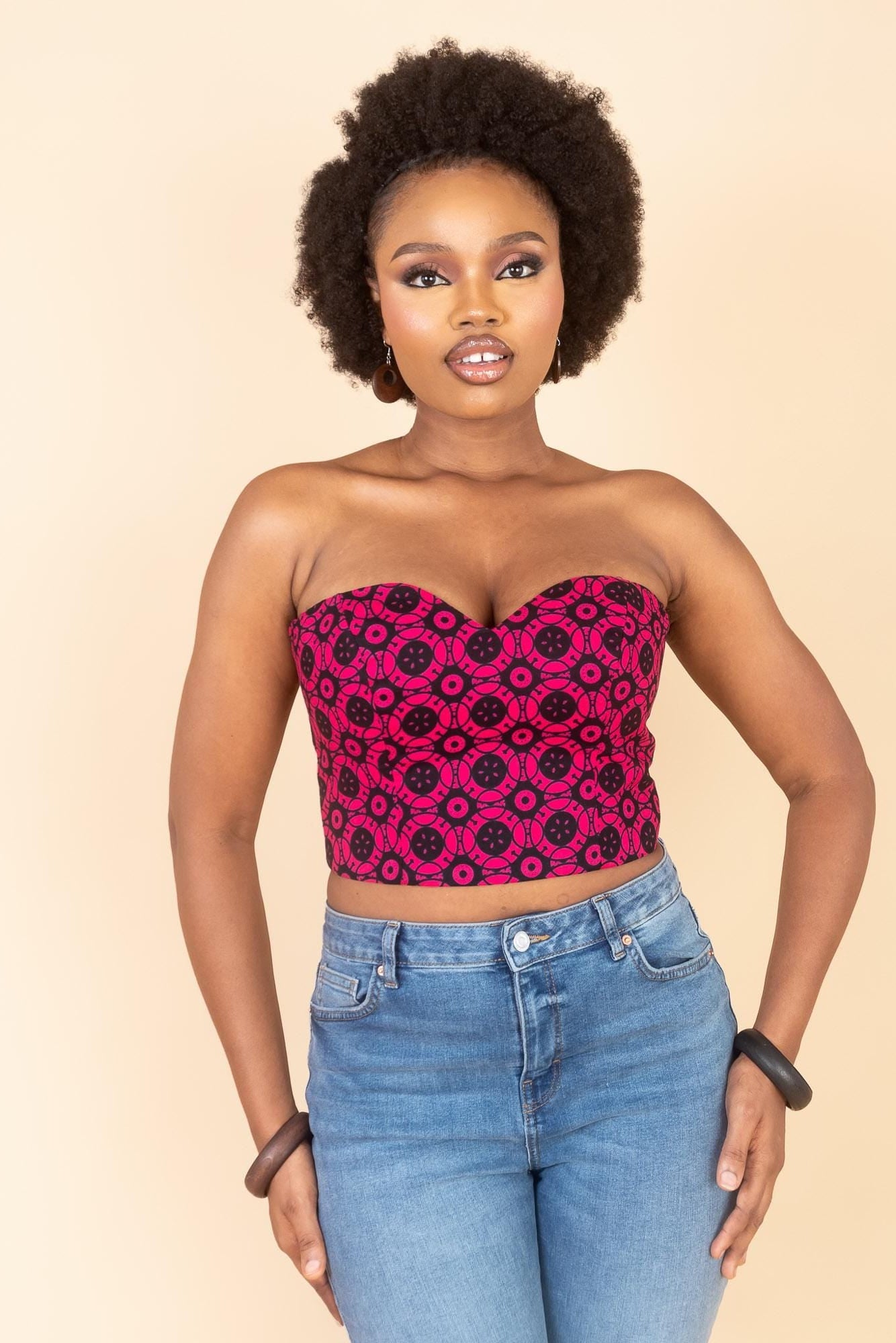 KEYAH Ankara Bustier Top — women's African print clothing by Naborhi