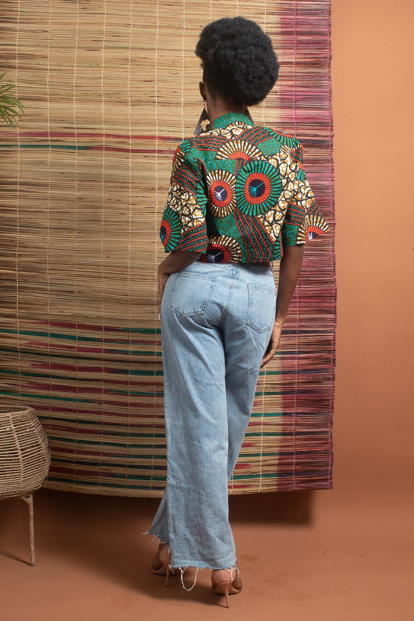 ENAI Ankara Crop Shirt — made to order African print shirt | Naborhi