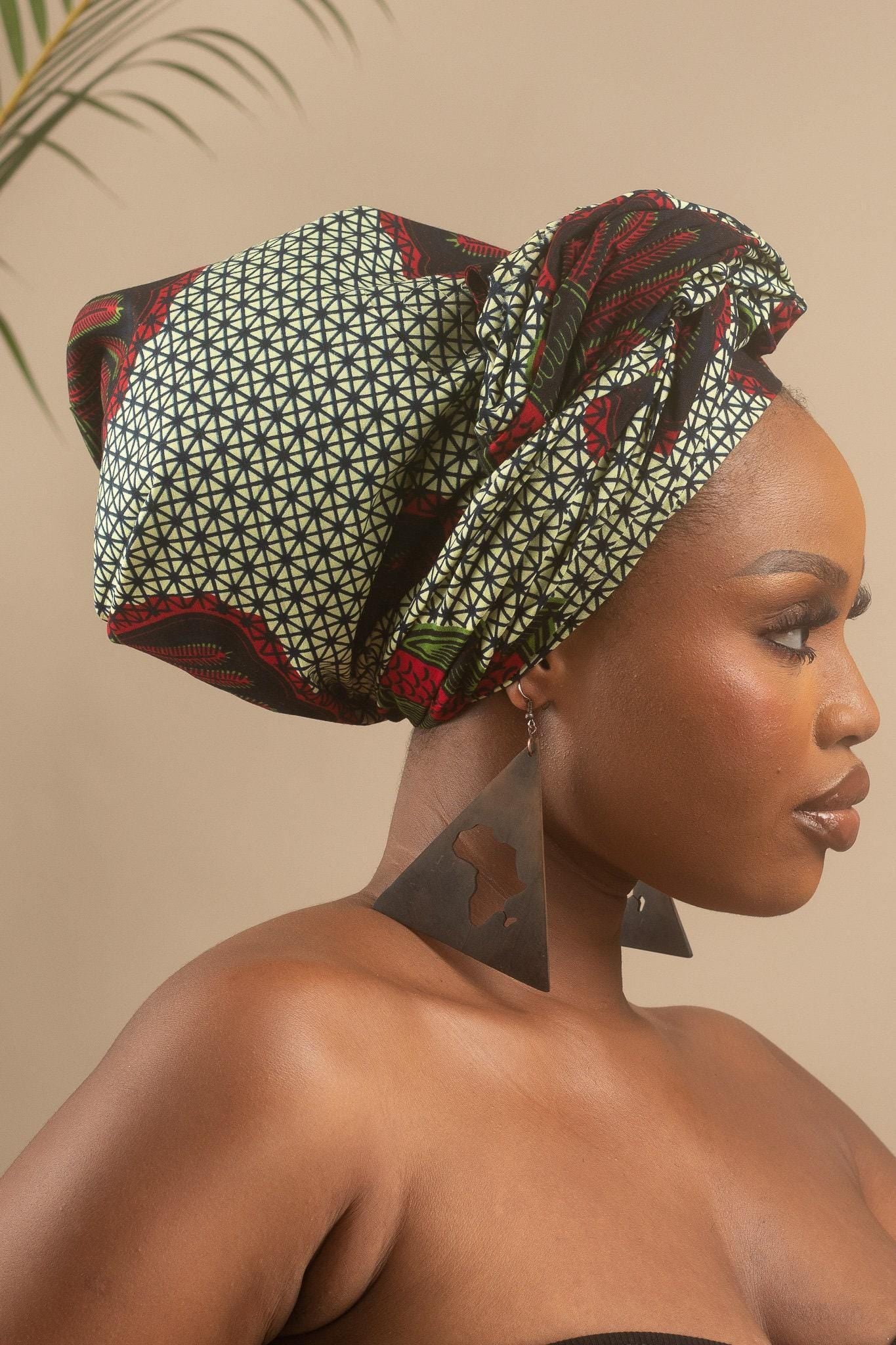 IHOTU Ankara Head Wrap detail — handcrafted in Nigeria by Naborhi