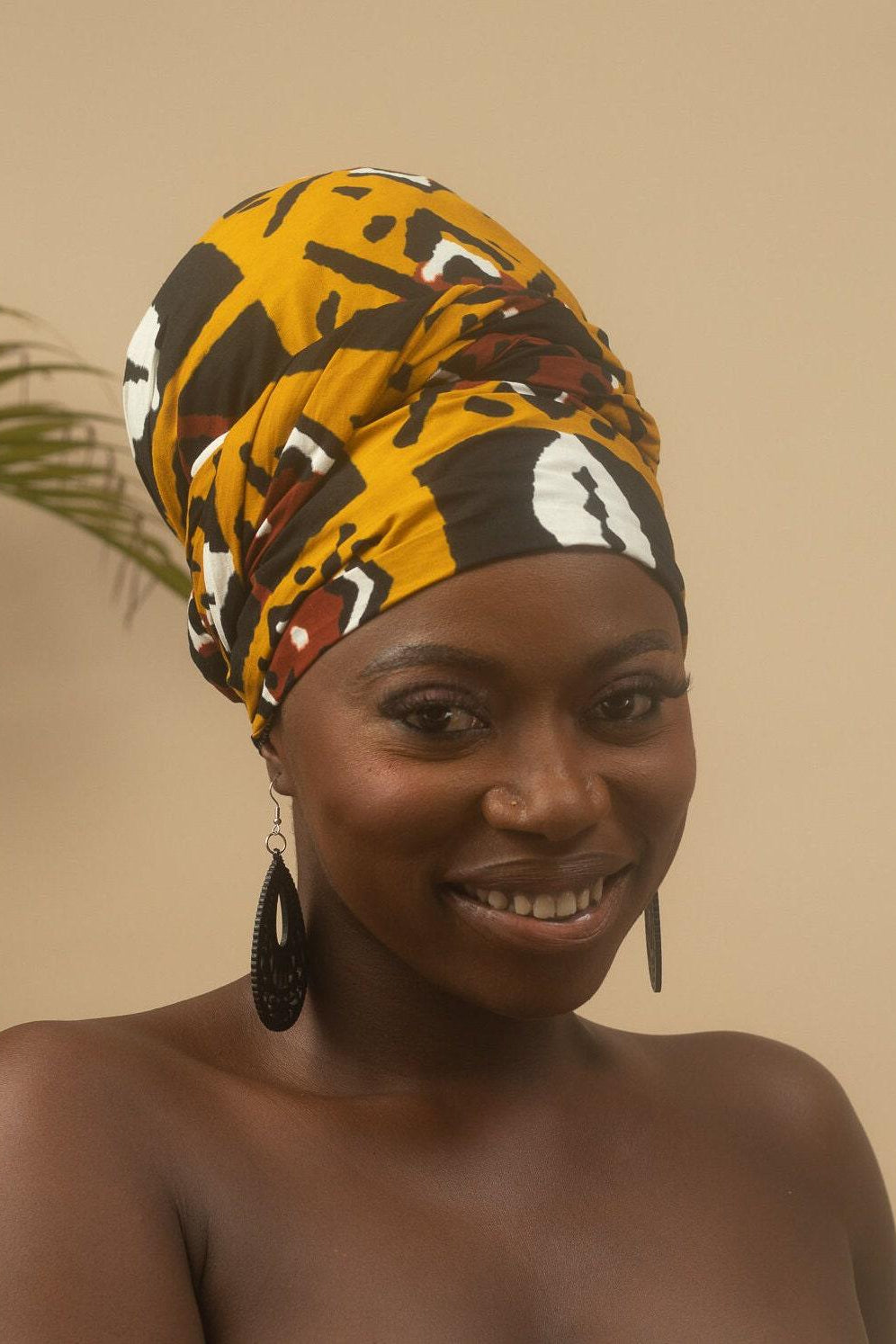 ENZI Ankara Head Wrap detail — handcrafted in Nigeria by Naborhi