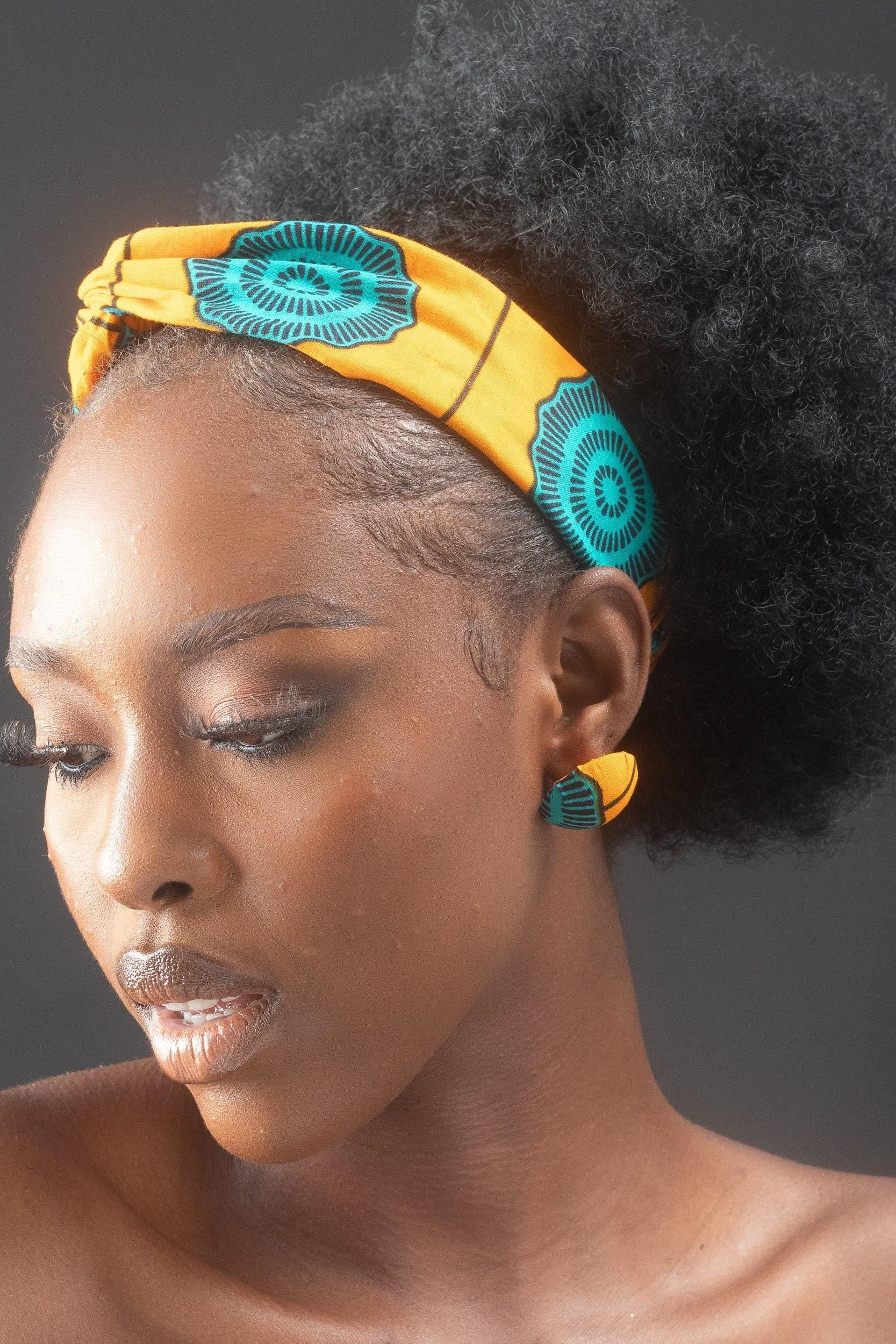 HAZINA Ankara Head Wrap detail — handcrafted in Nigeria by Naborhi