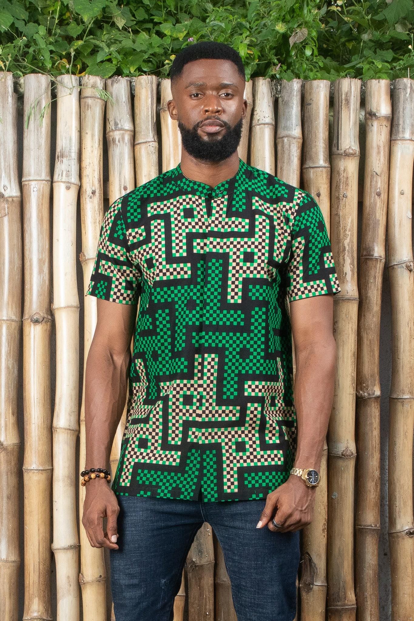 ENAN Ankara Shirt — African print shirt by Naborhi