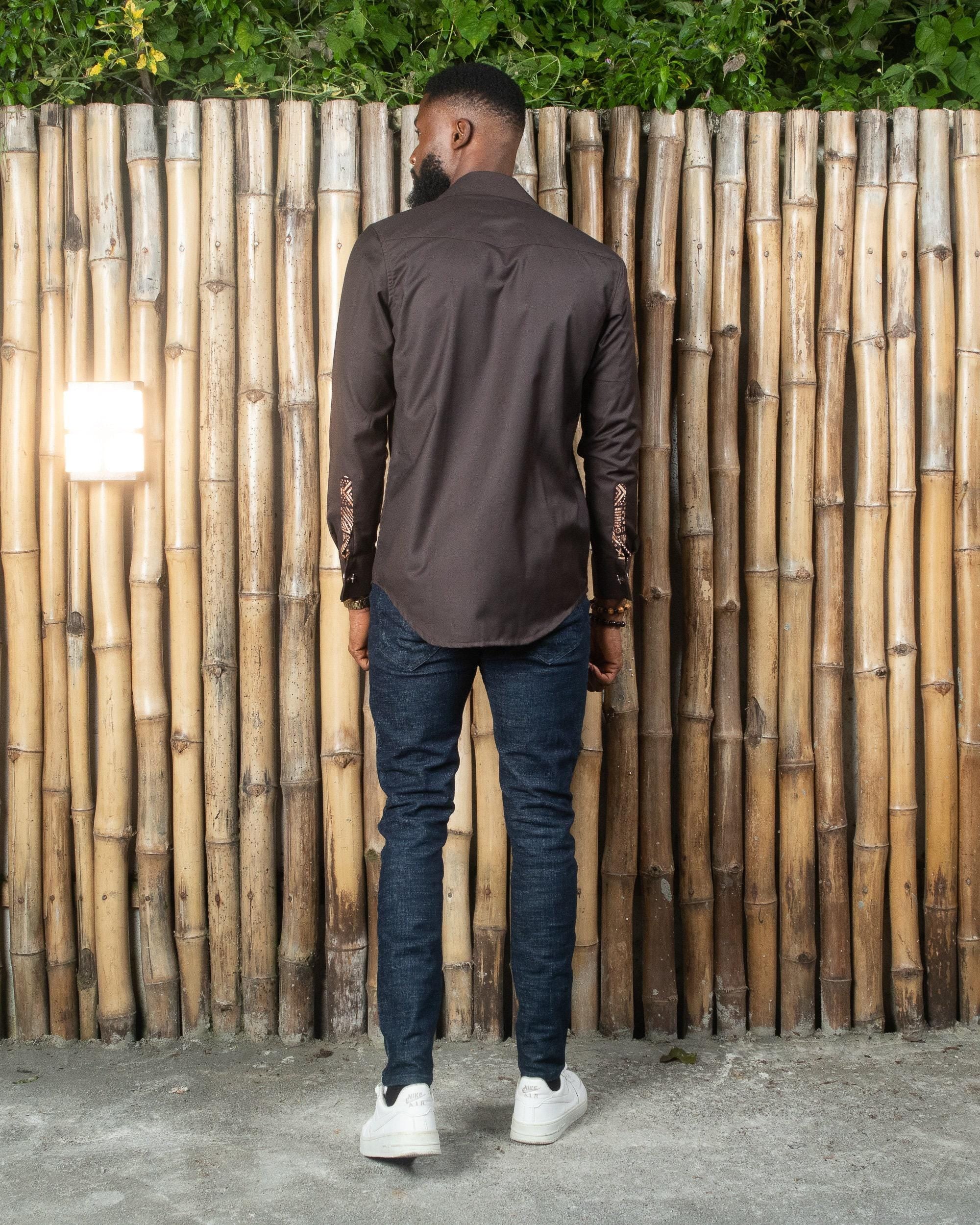 LEKAN Ankara Shirt detail — handcrafted in Nigeria by Naborhi
