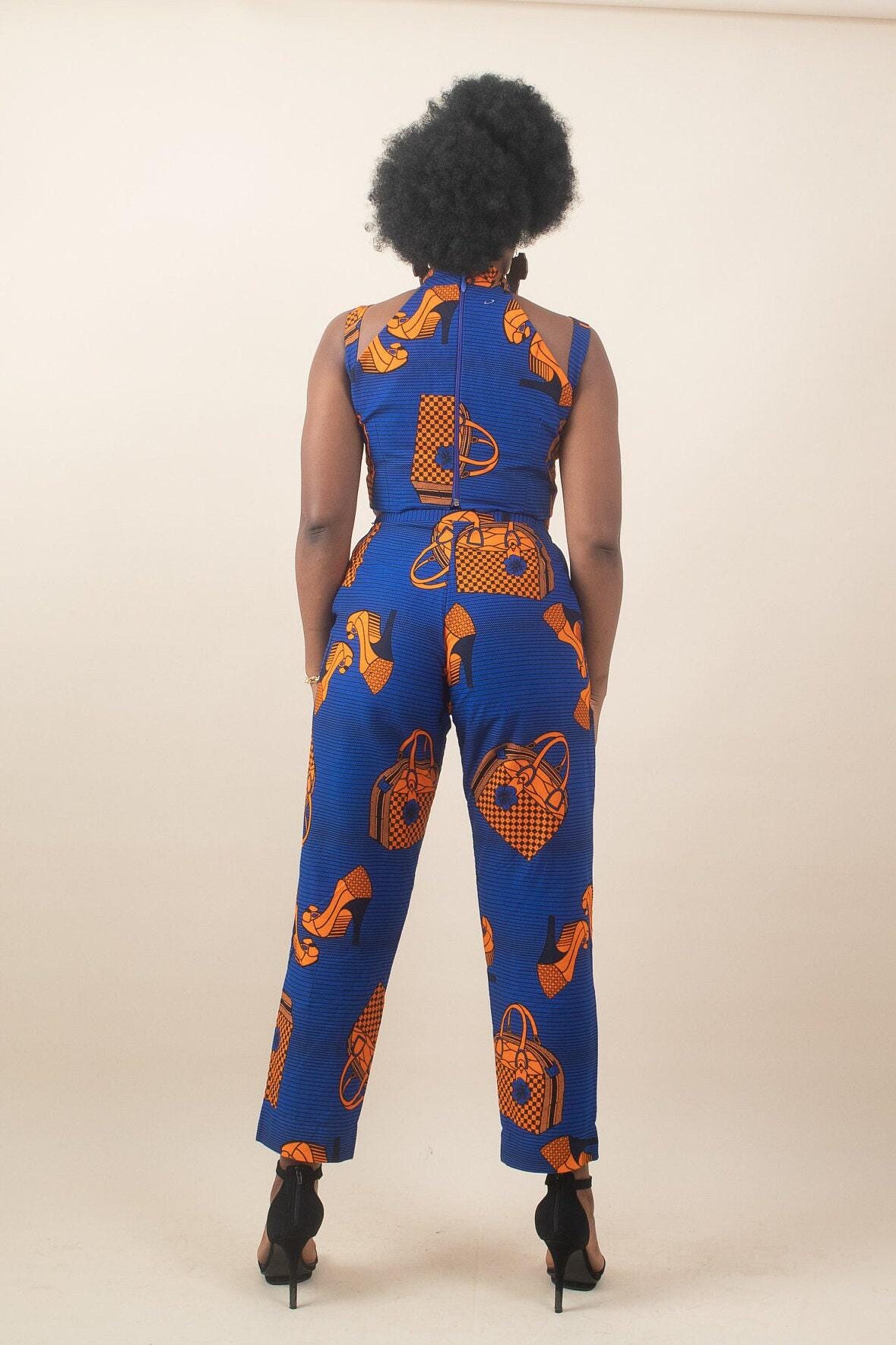 Sample: KISI Ankara Crop Top - Women (Size UK 10) detail — handcrafted in Nigeria by Naborhi