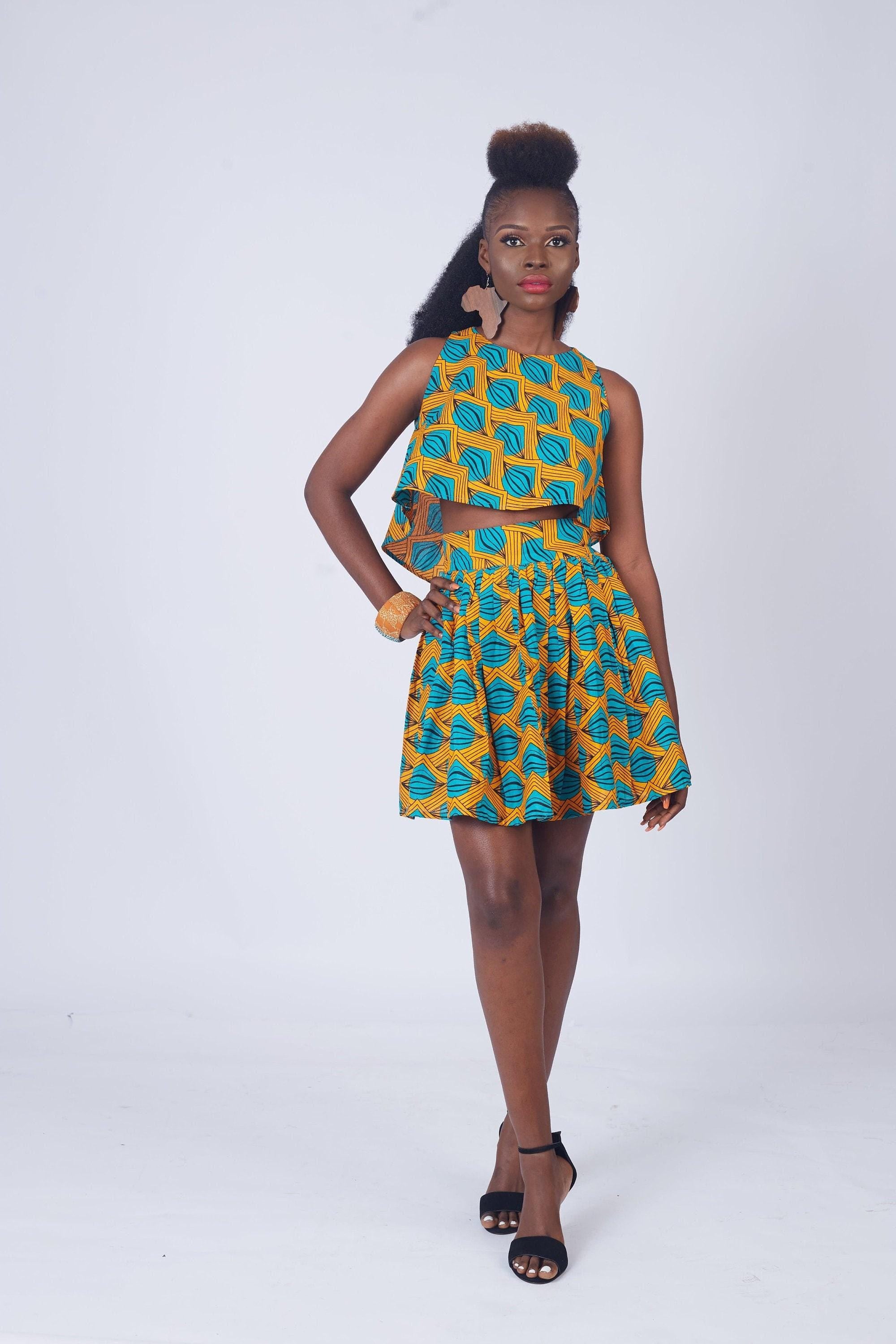 RADHIYA Ankara Mini Skirt — African print skirt by Naborhi