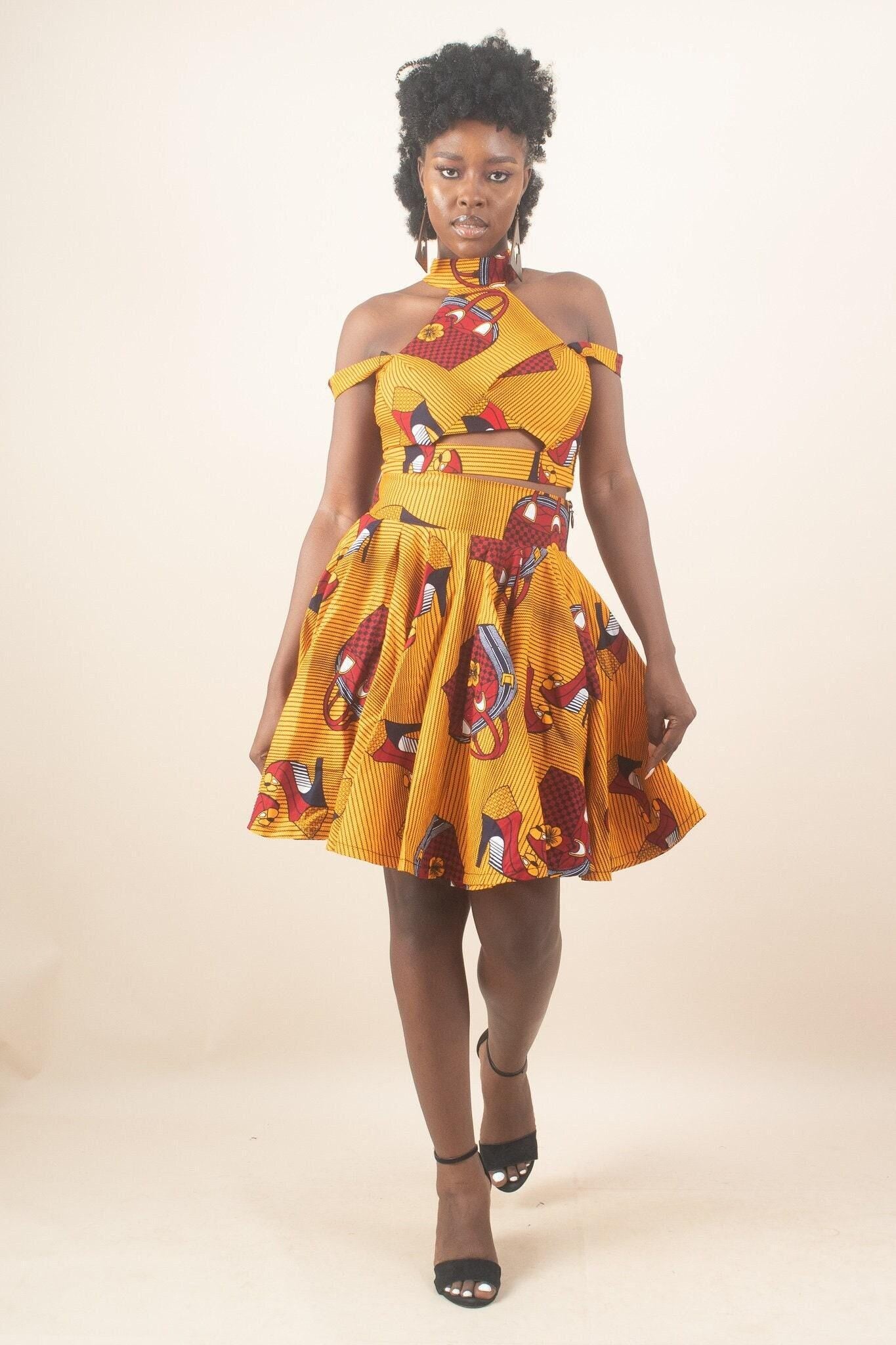 Sample: ZINA Ankara Crop Top - Women (Size UK 10) — African print top by Naborhi