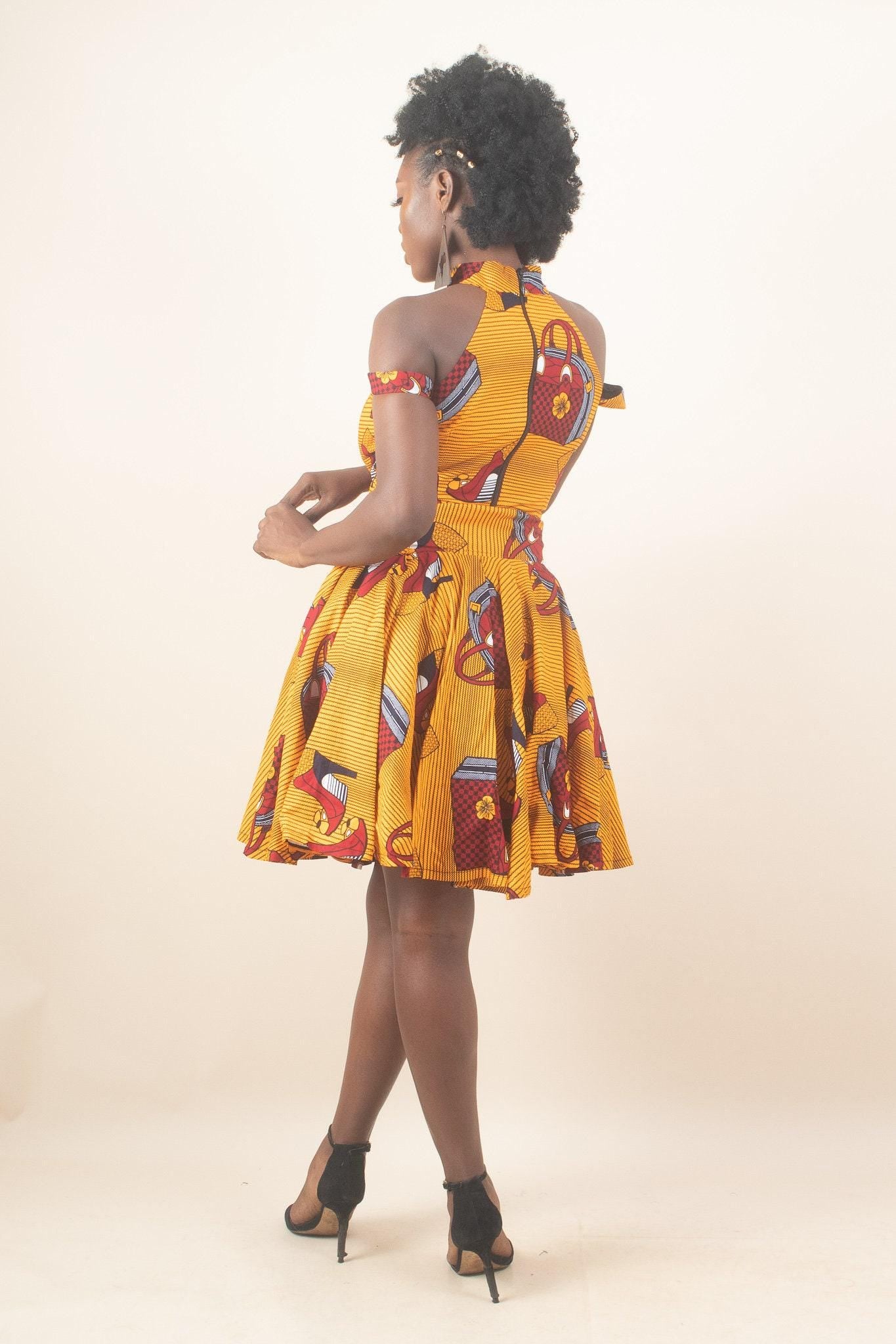 Sample: ZINA Ankara Crop Top - Women (Size UK 10) — made to order African print top | Naborhi