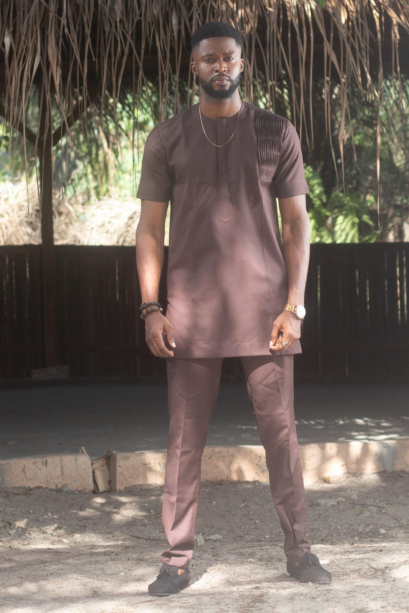 ACHOJAH African Senator Suit detail — handcrafted in Nigeria by Naborhi