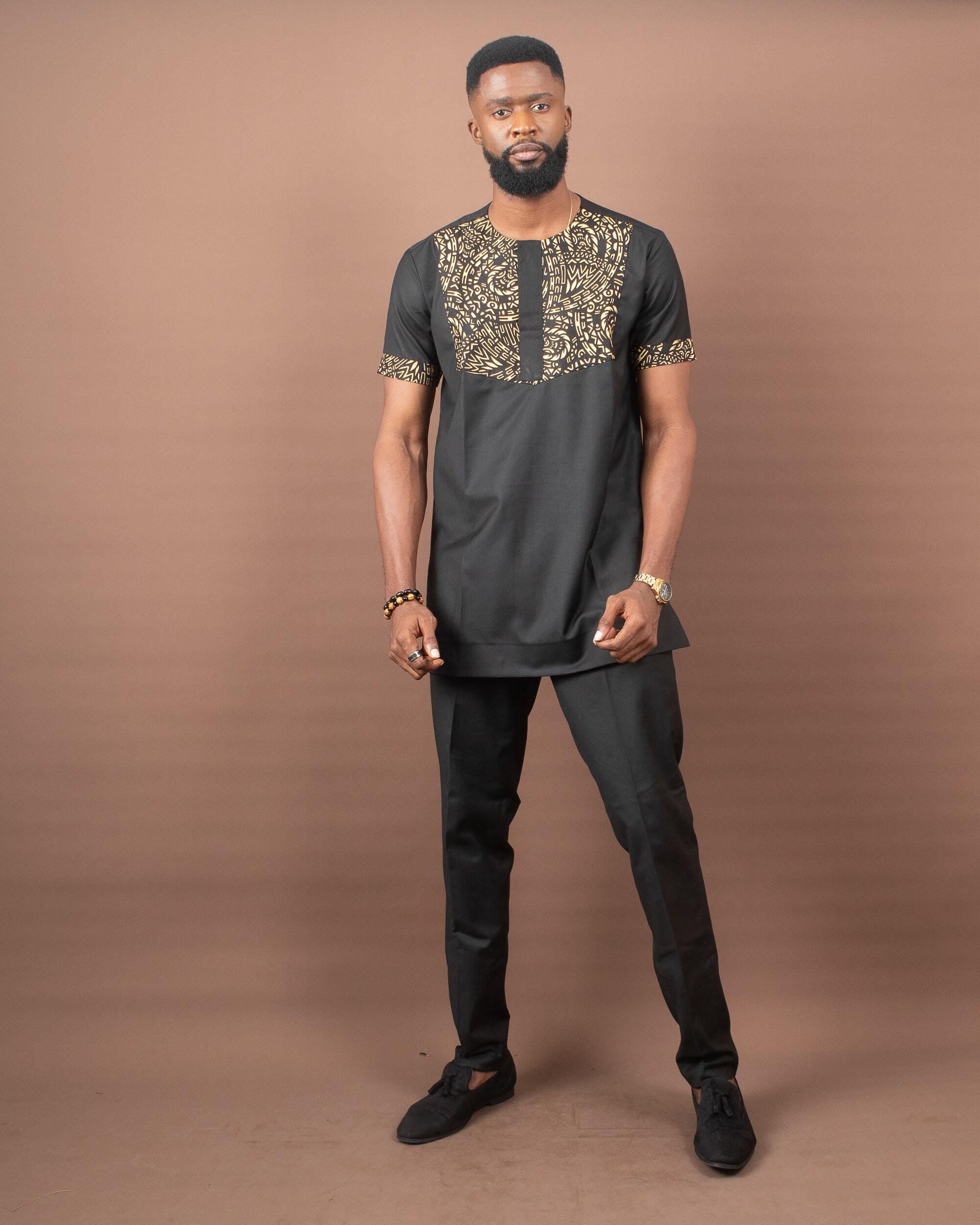 TARE Senator Shirt detail — handcrafted in Nigeria by Naborhi
