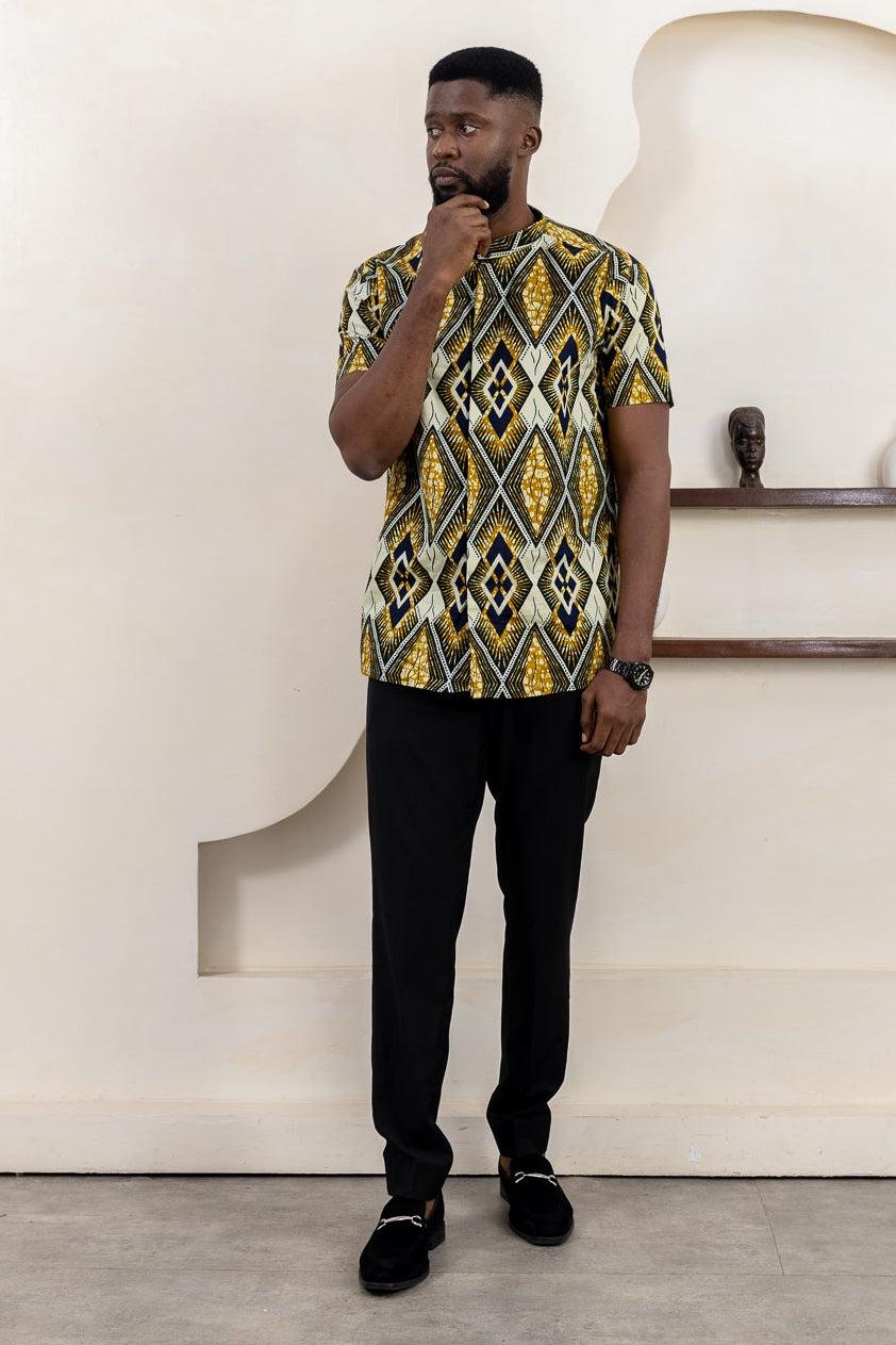 DABIRA Short SleeveAnkara Shirt — African print shirt by Naborhi
