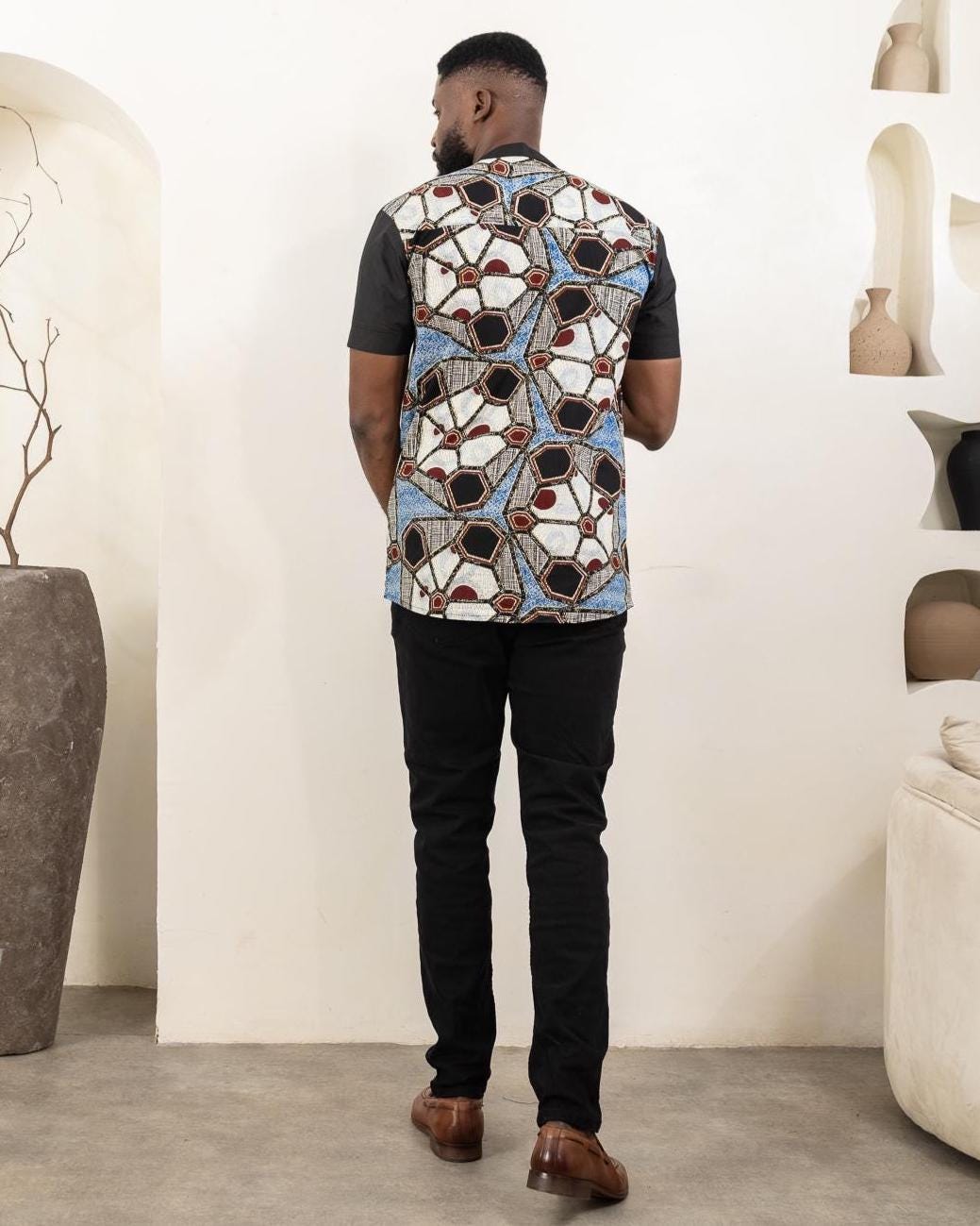 JUWON Ankara Shirt — men's African print clothing by Naborhi