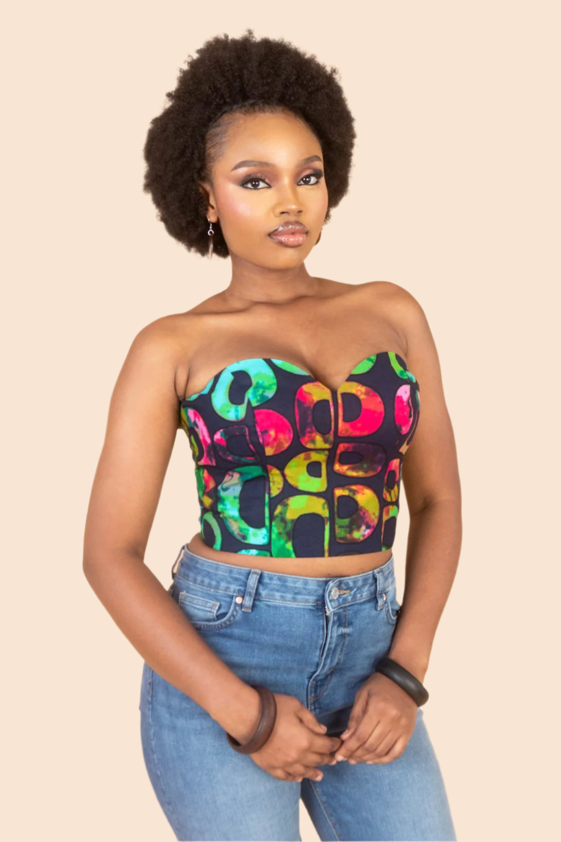 KESANDU – Ankara African Print Tailored Bustier