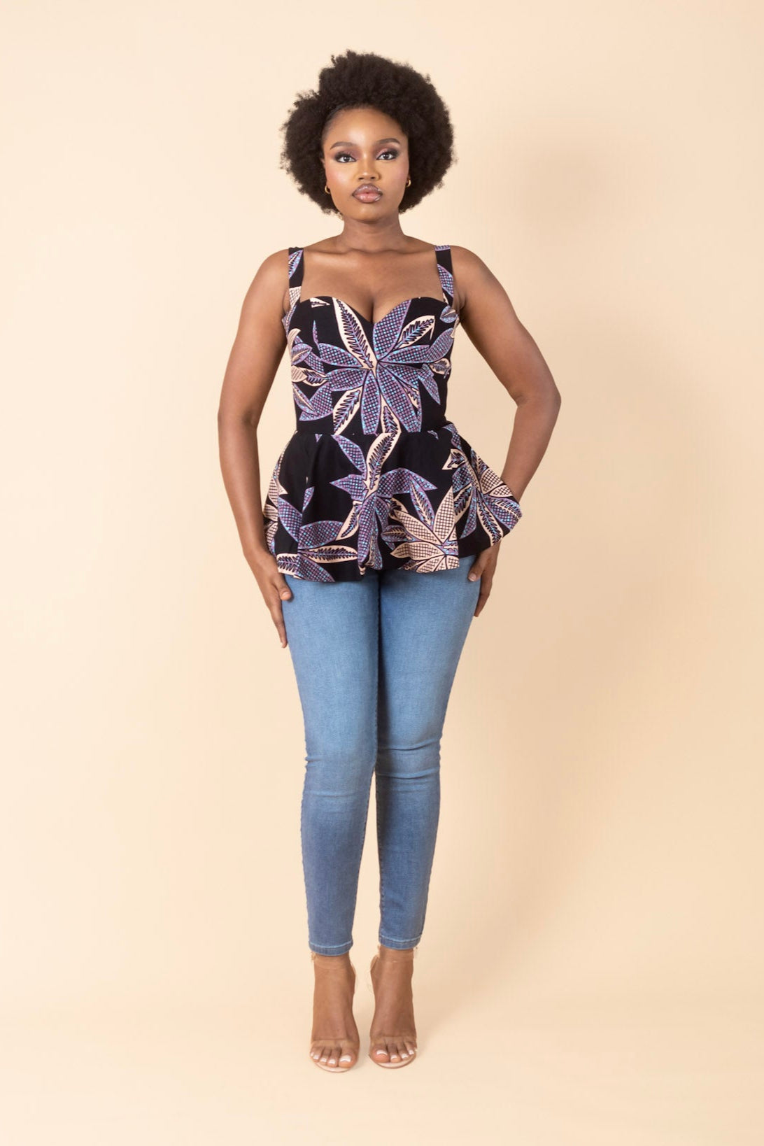 MBALI – Ankara African Print Pretty Peplum Top