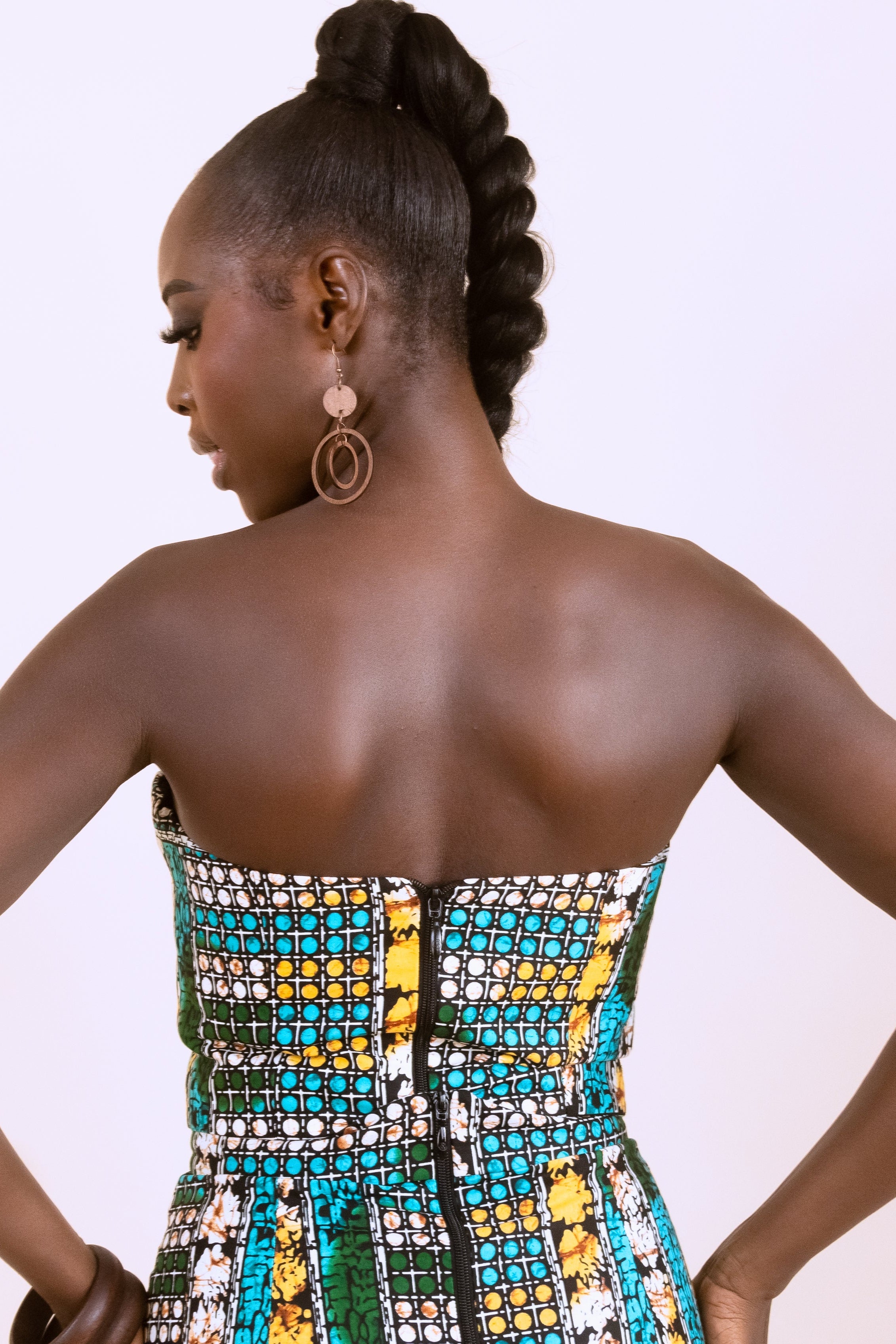 MAKEDA – Ankara African Print Tailored Bustier