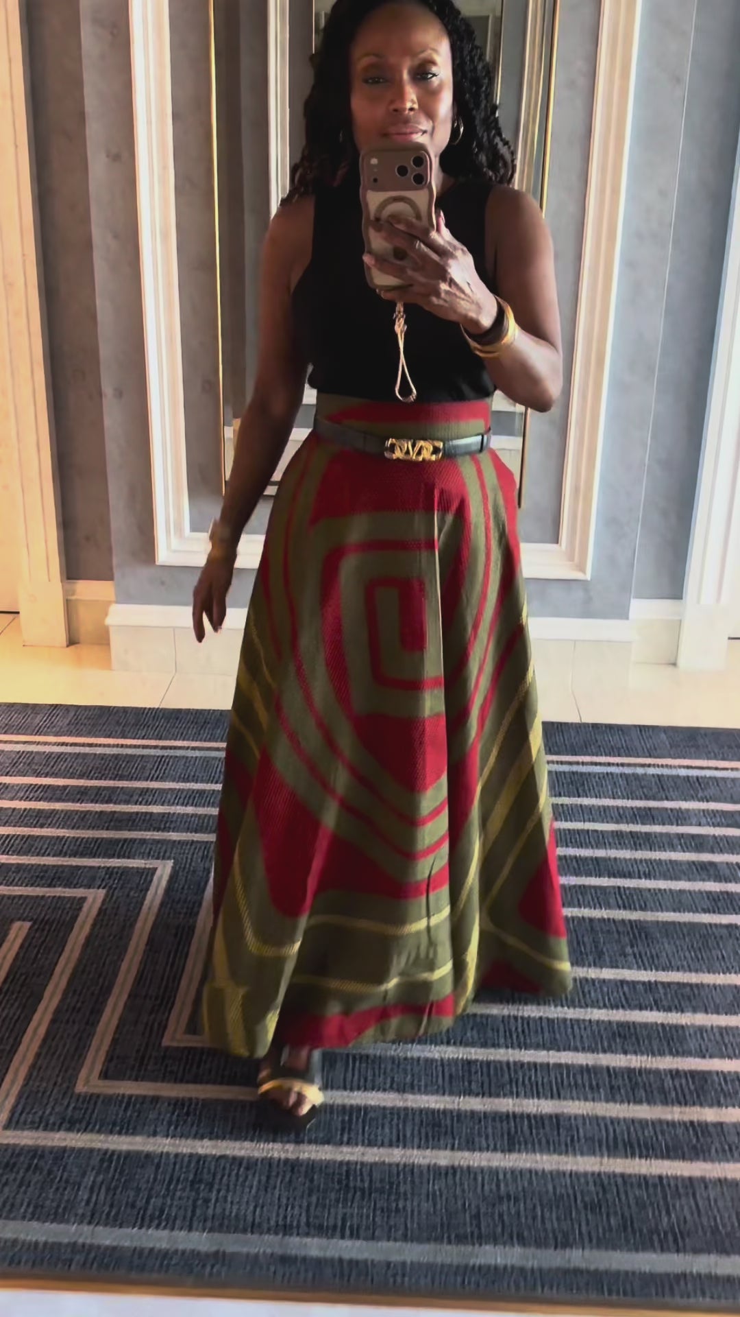 Marriane in Alero African Print Maxi Skirt
